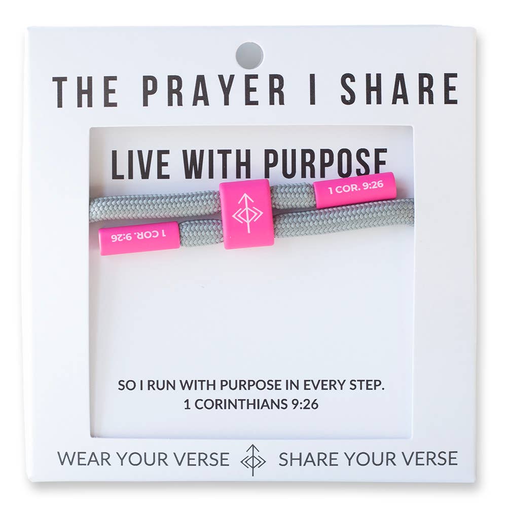 LIVE WITH PURPOSE Bracelet, Christian Cord Bracelet