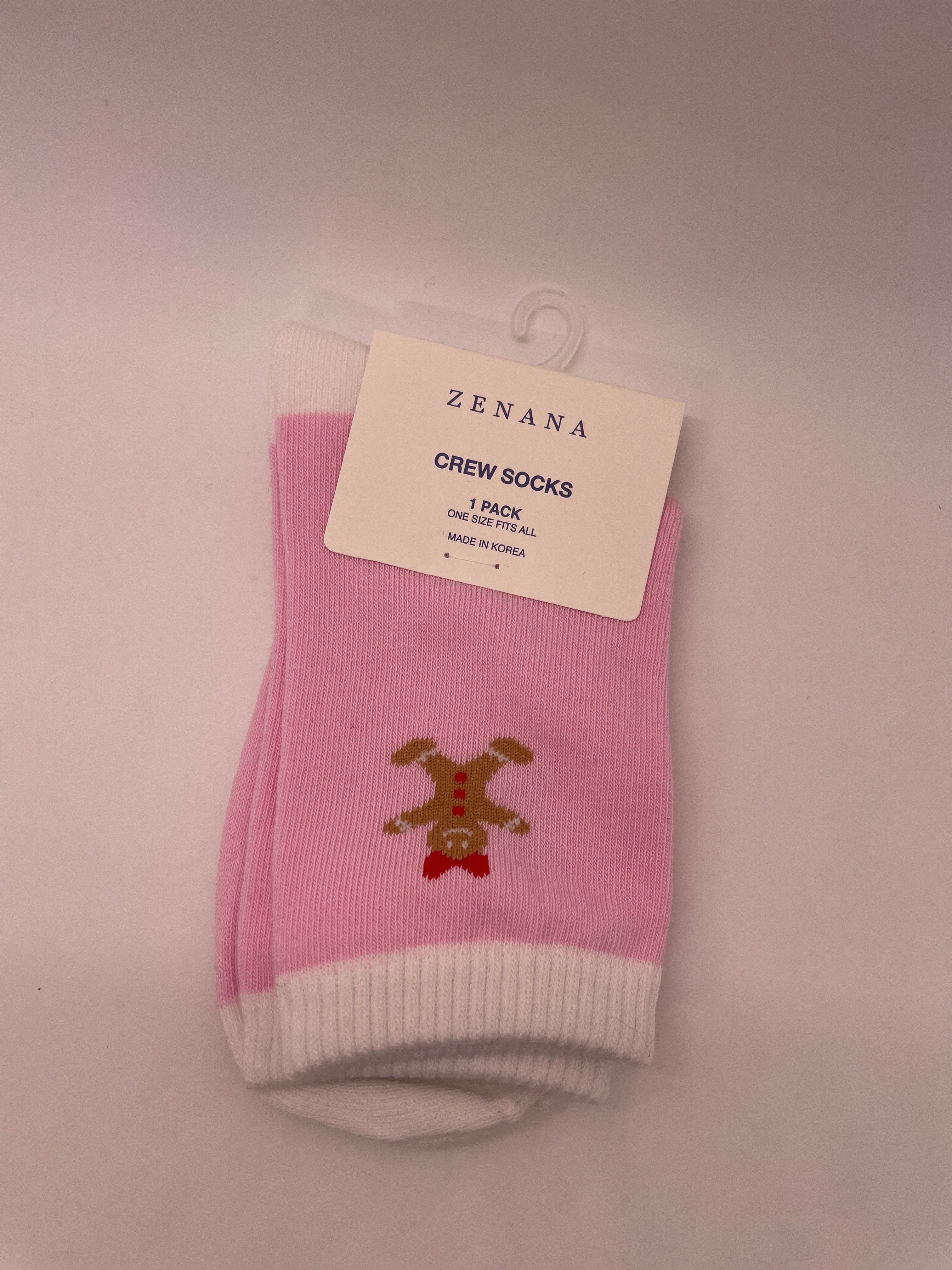 Pink Gingerbread Socks