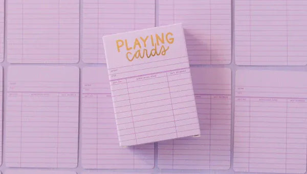 Lilac Library Card Deck of Playing Cards