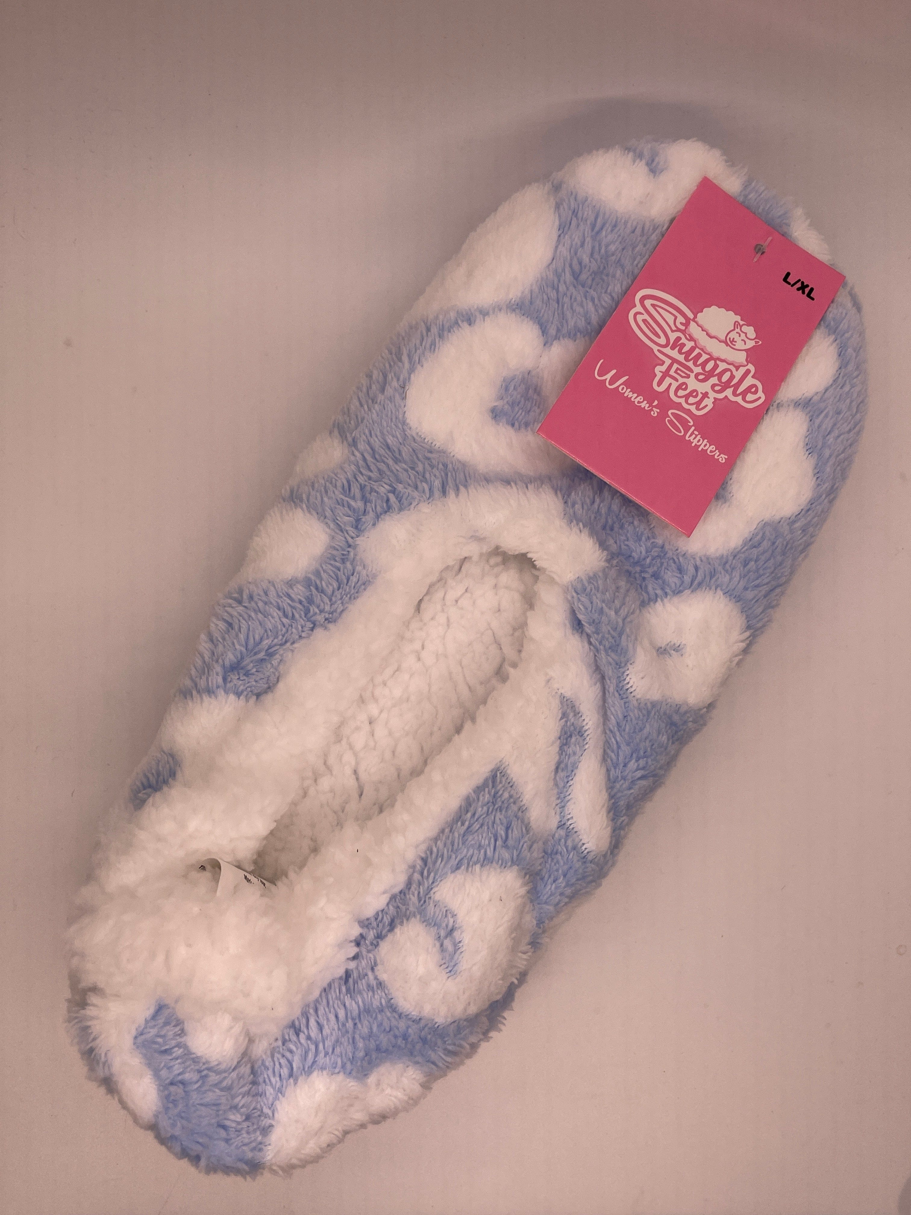 Women's Blue & White Print Slippers