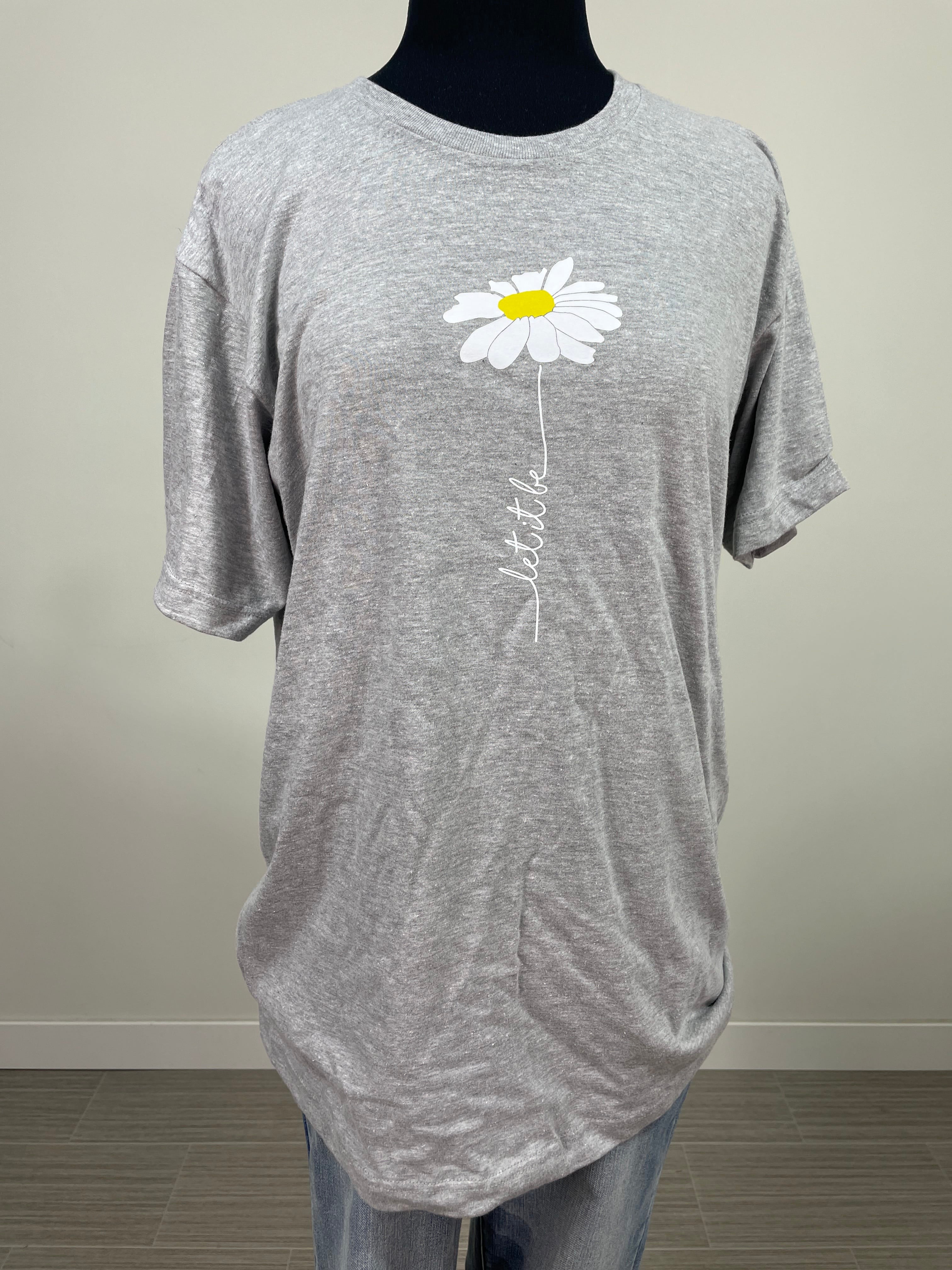 Heather Grey Let It Be Tee