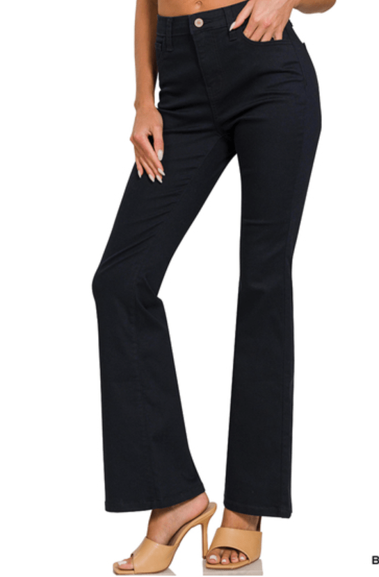 Black Bootcut Color Denim Pants