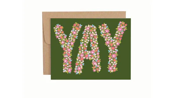 Yay Floral Greeting Card
