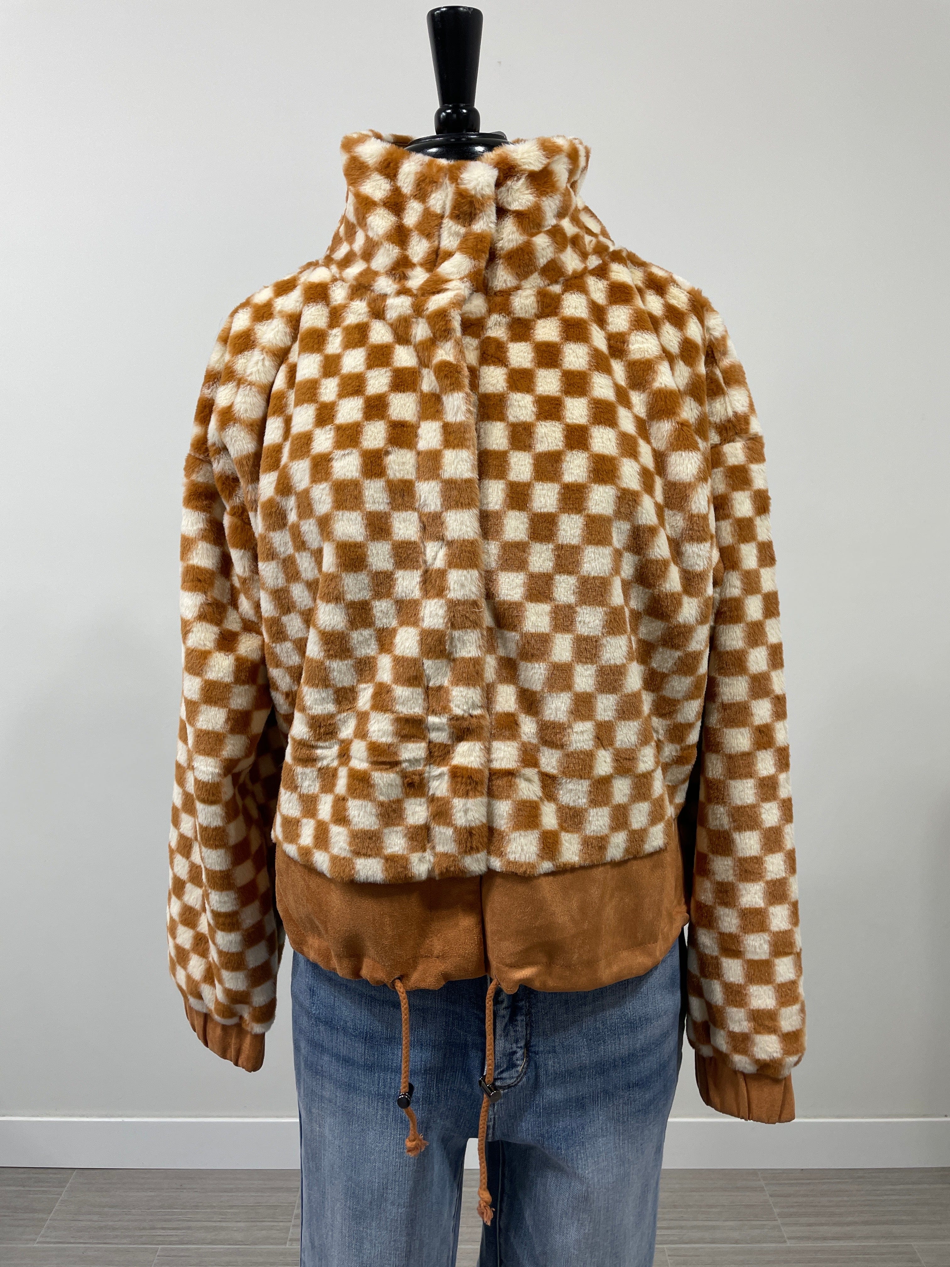 Pumpkin Checkered Jacket