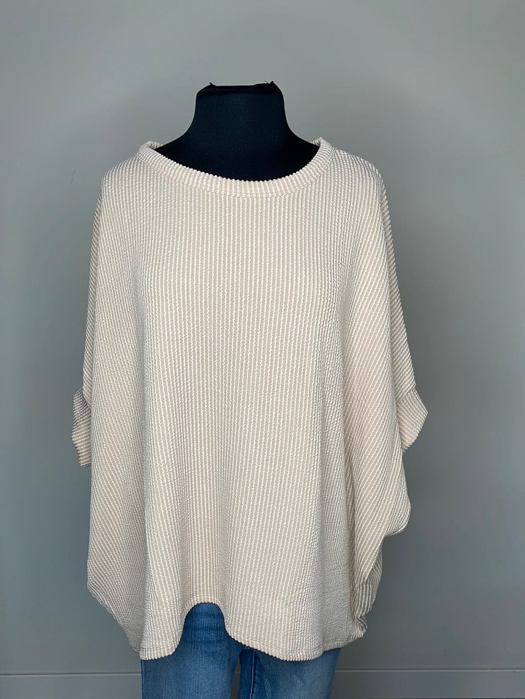 Taupe Everyday Comfy Ribbed Top
