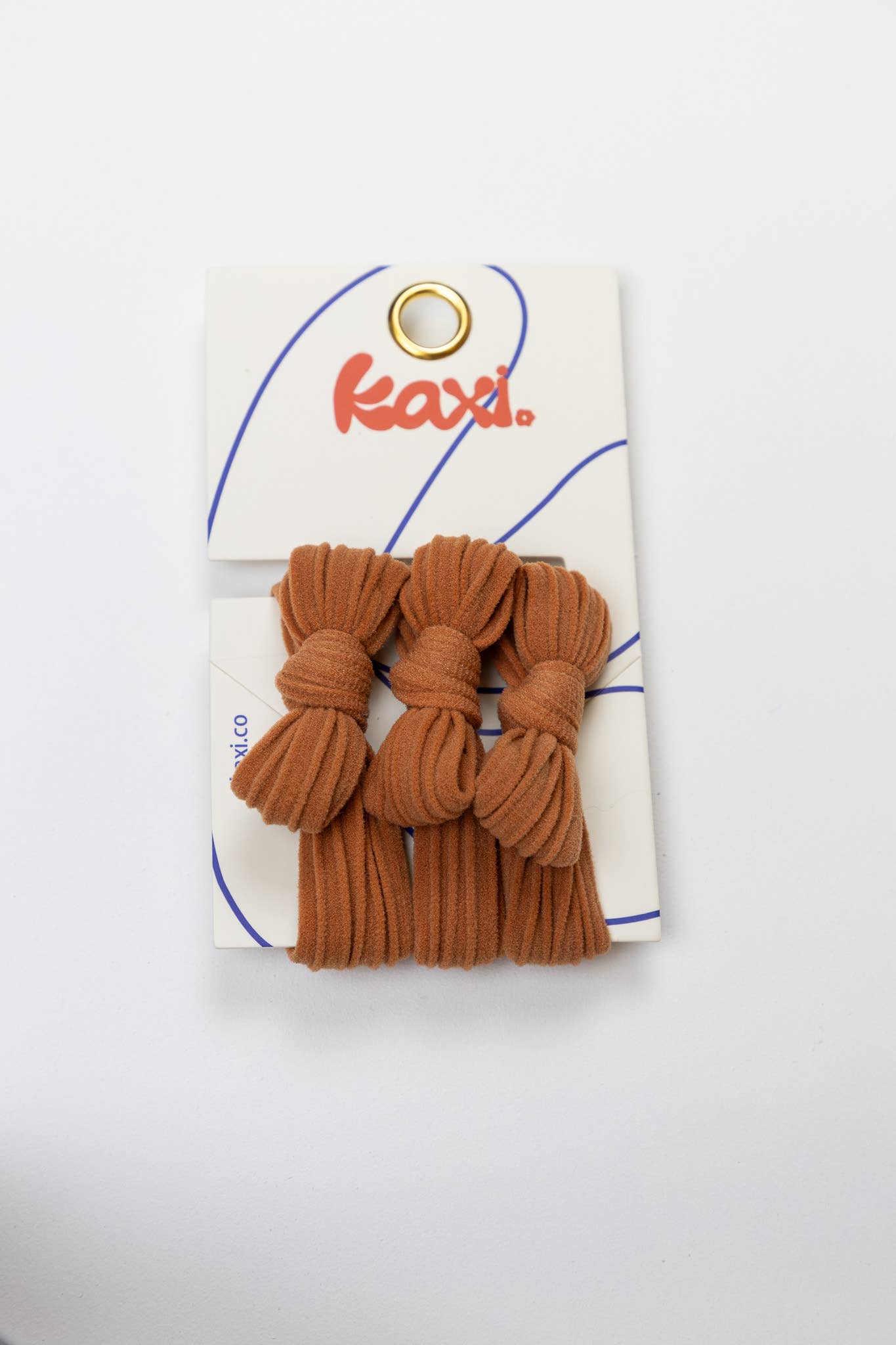 BOW SLICK BACK HAIR TIES: DUSTY BLUE
