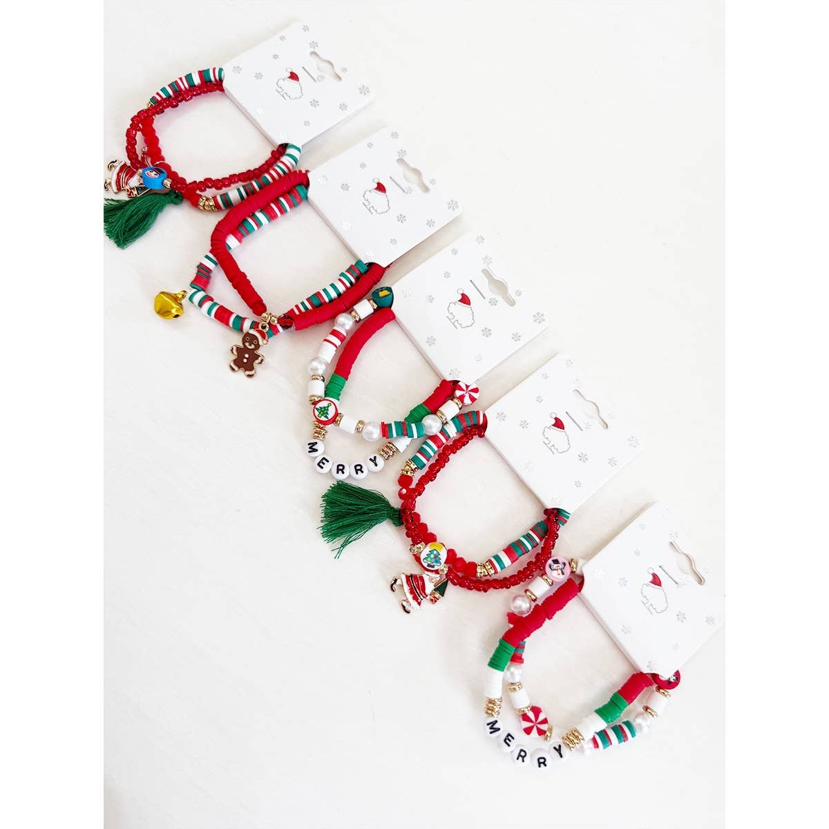 Christmas Theme Clay Bracelet Set