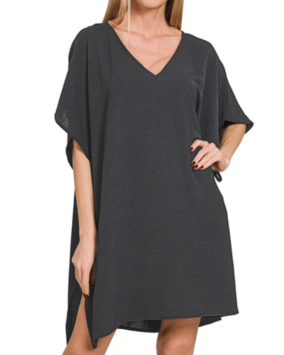 Black Tie Side Cover Up