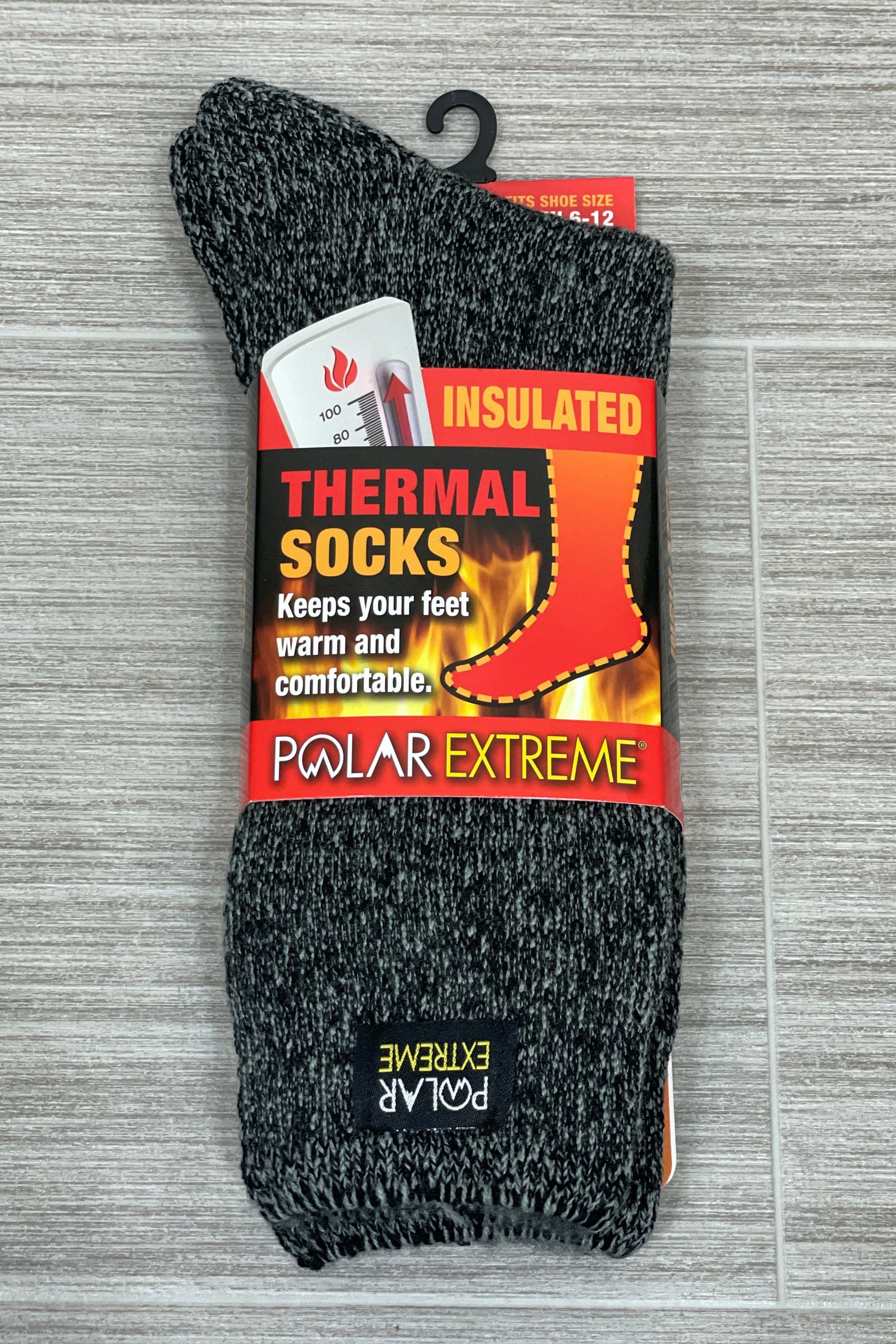 Charcoal Marbled Men's Polar Extreme Heat Heavy Brushed Sock