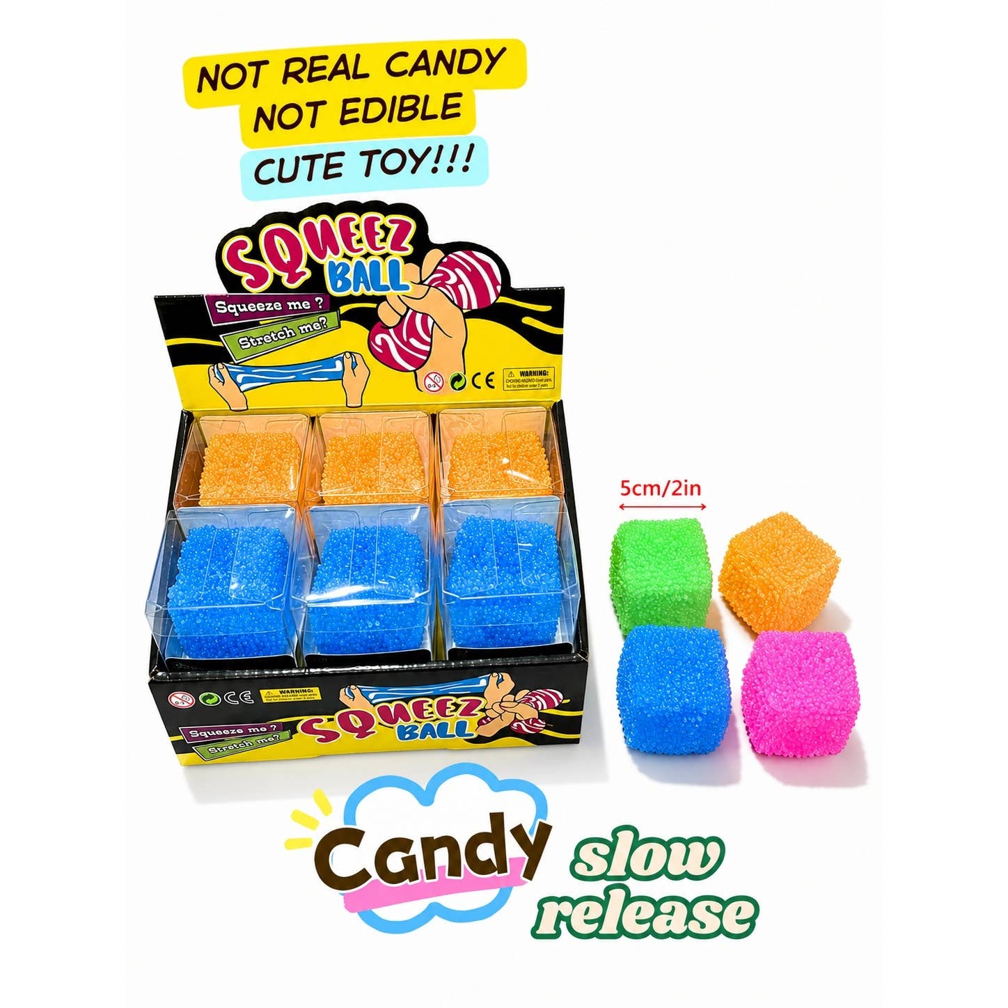 Viral Textured Ice Cube Squishy Toy