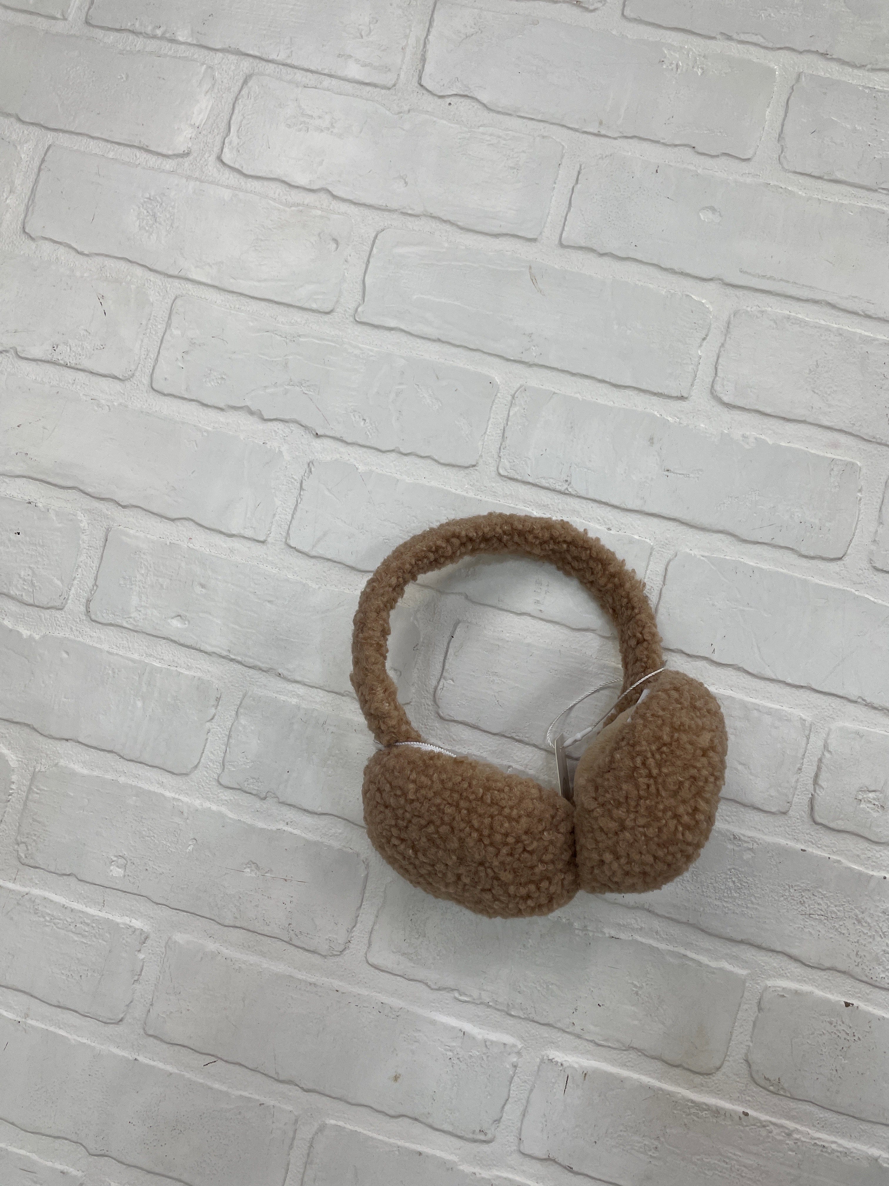 Khaki Solid Sherpa Ear Muffs