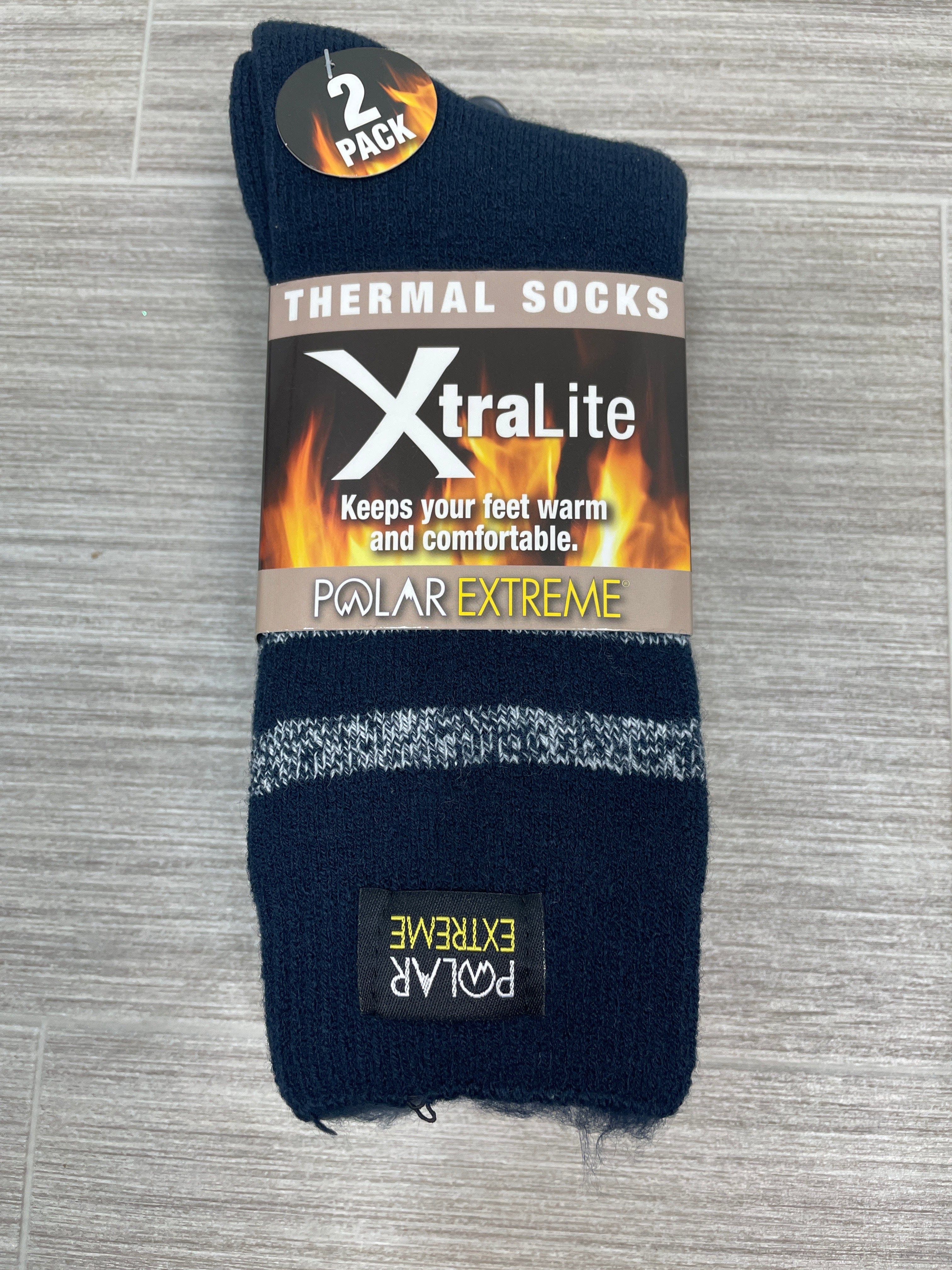 Polar Extreme Heat Xtra Light Men's Sock 2pk - Marbled & Stripe
