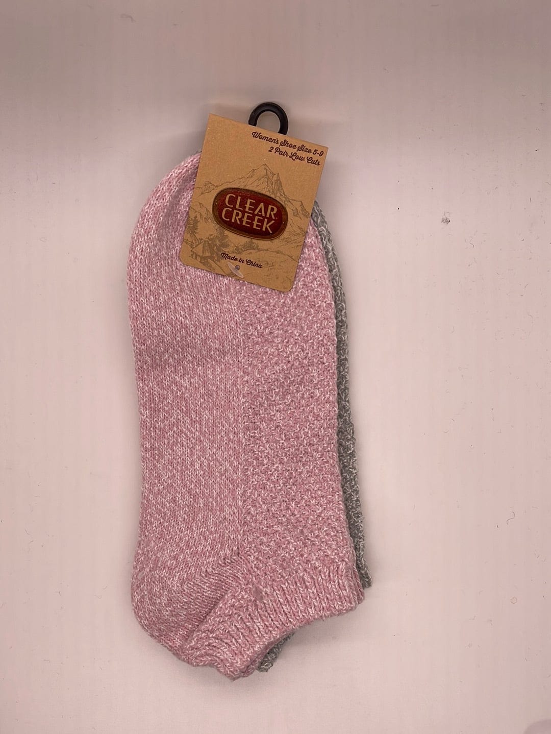 CC Pink & Grey Women's 2pk Marled Ankle Socks