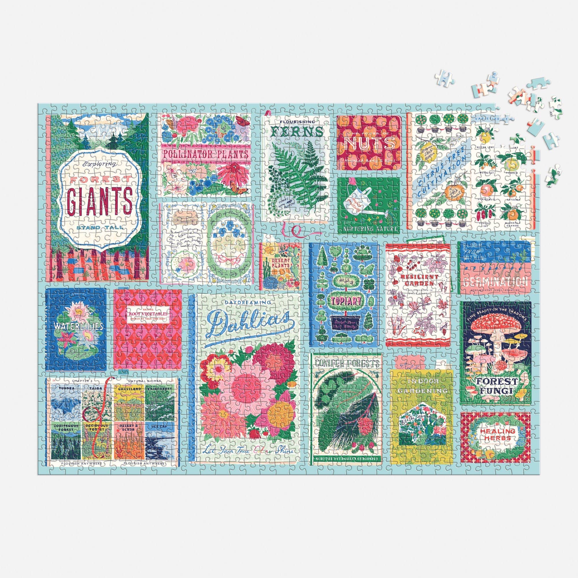 Ever Upward Botanist Bookshelf 1000 Piece Puzzle