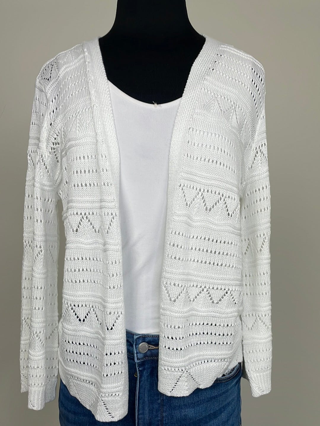 Ivory Pointelle Cardigan