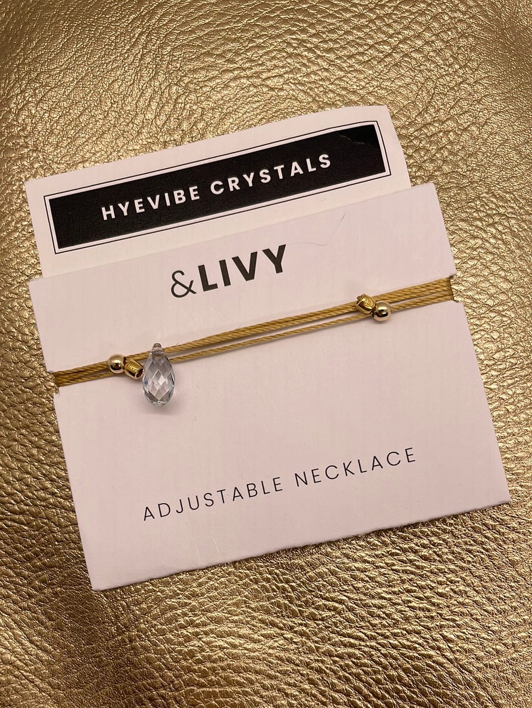 Hyevibe Crystal Slider - Blue Shade on Gold