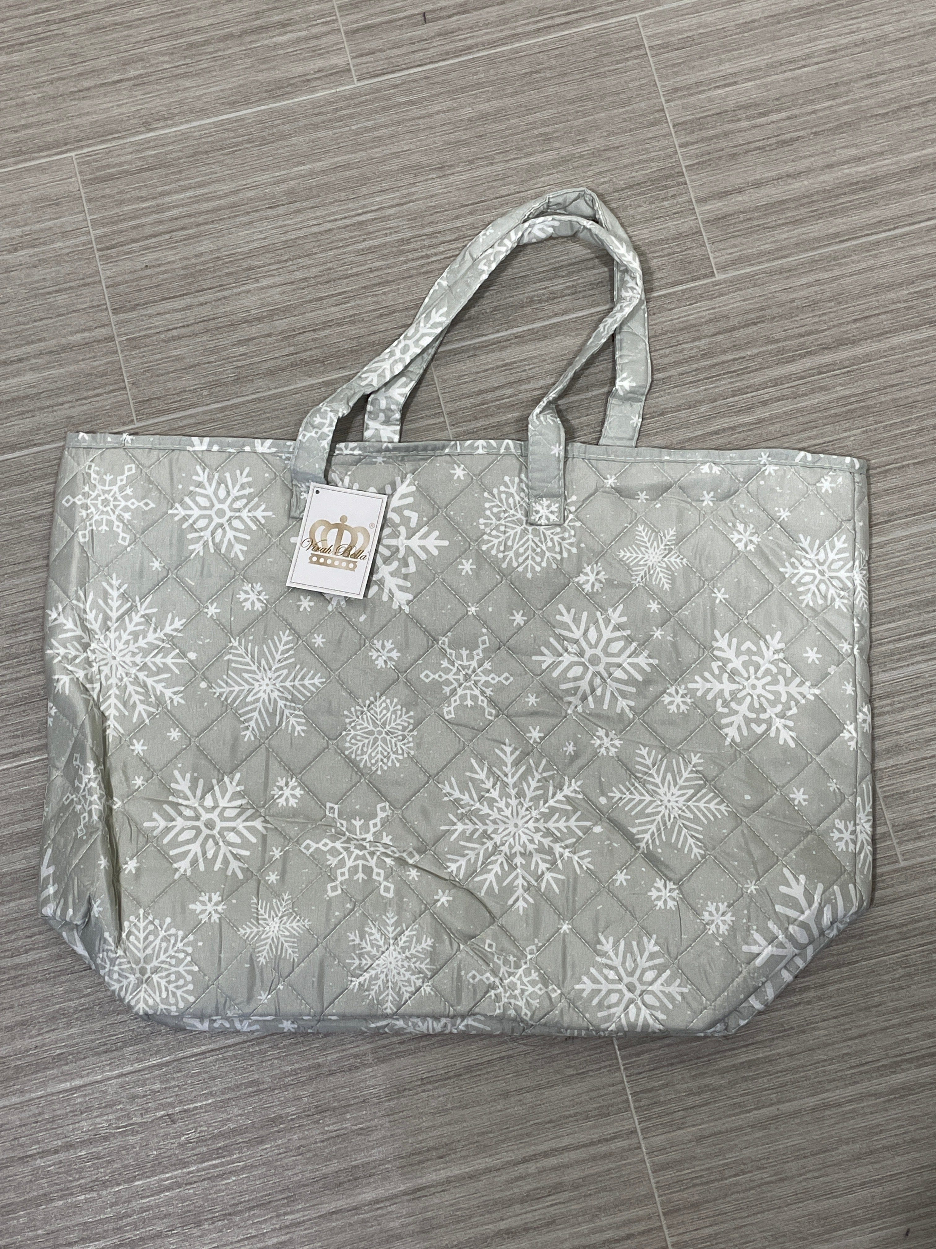 Snowflakes Quilted Tote