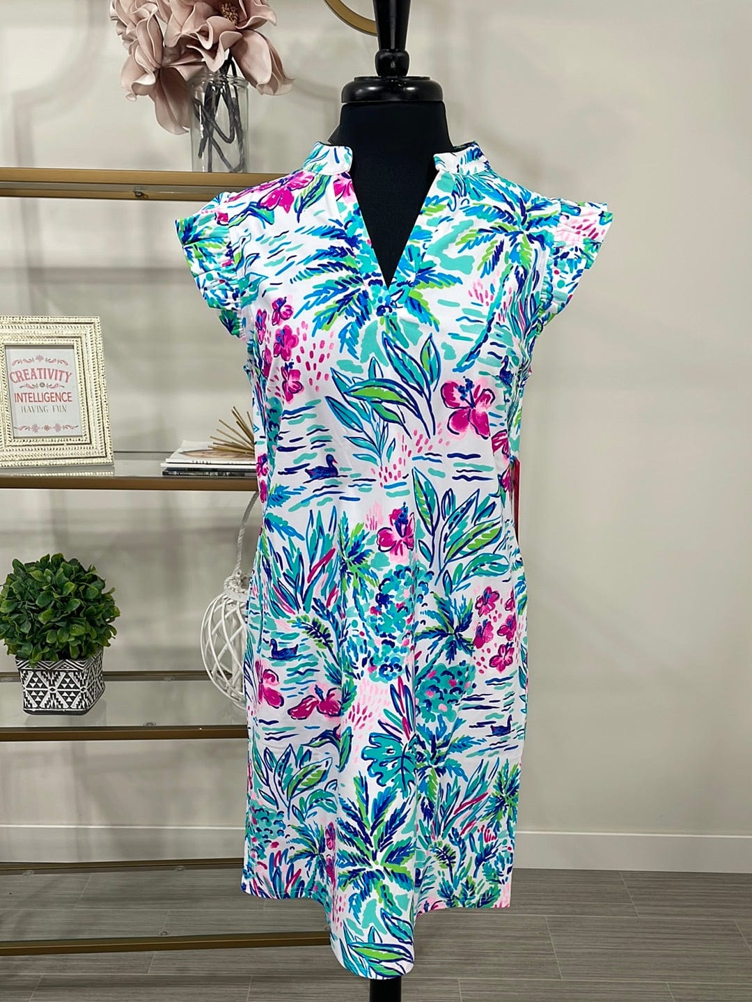 Tropical Oasis Sasha Cap Sleeve Dress