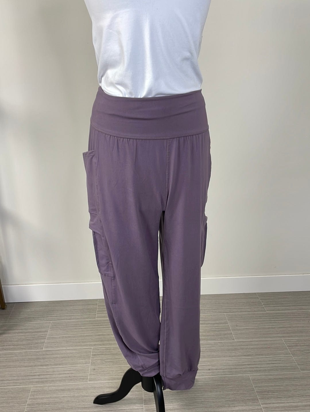 Mulberry Butter Fabric Jogger w/Side Pockets