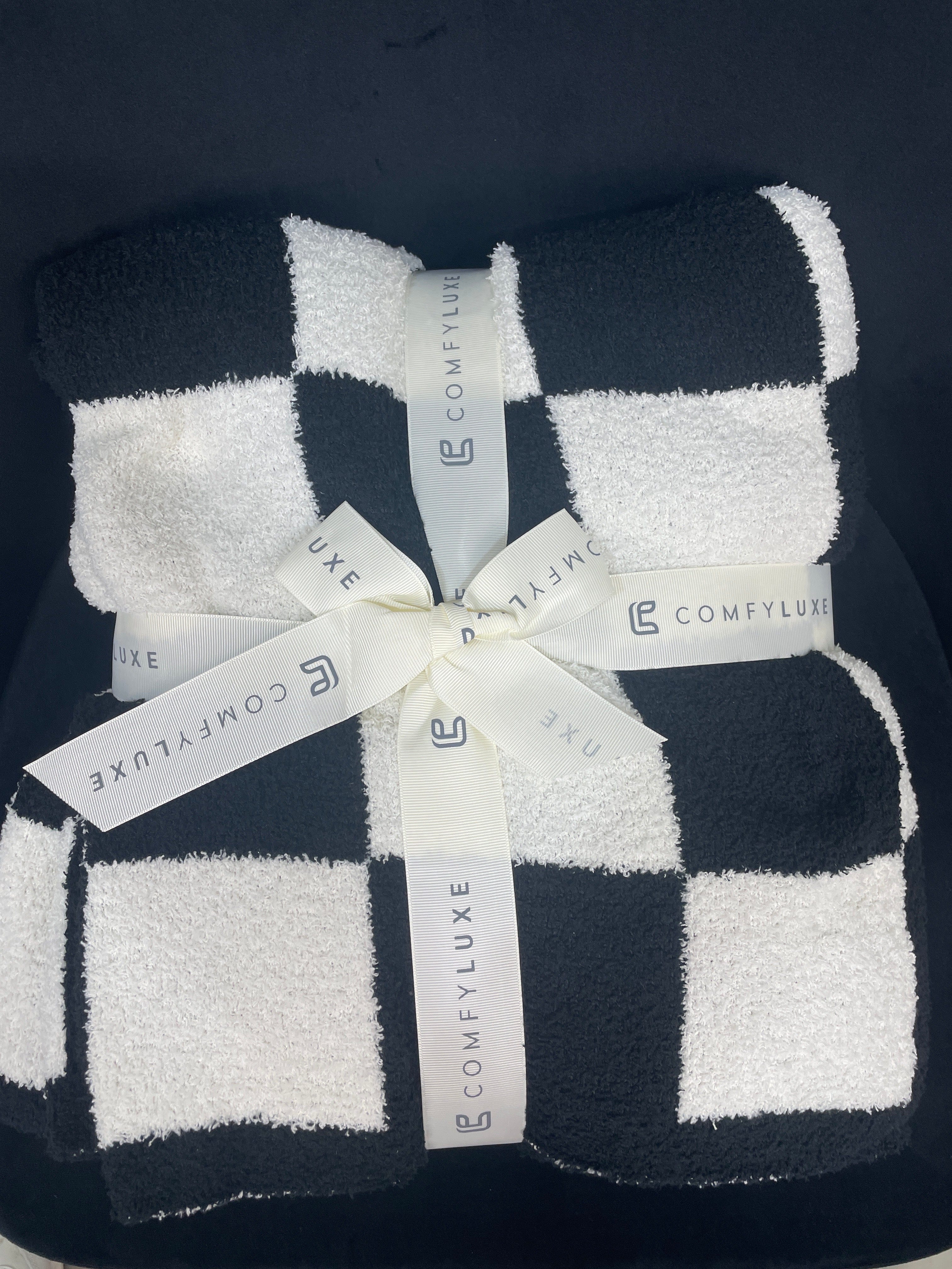 Black Checkered Luxury Soft Blanket
