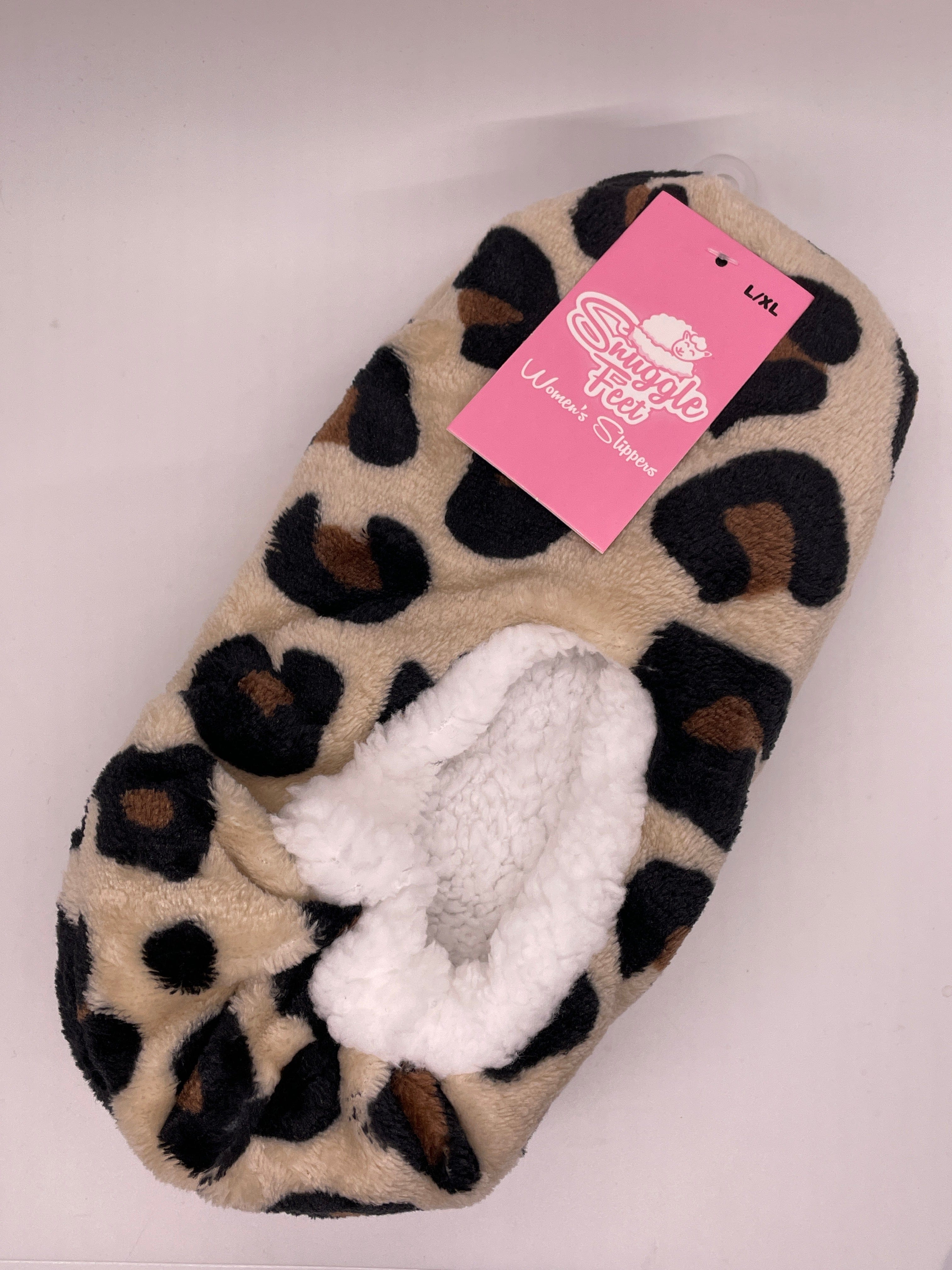 Women's Tan Animal Print Slippers