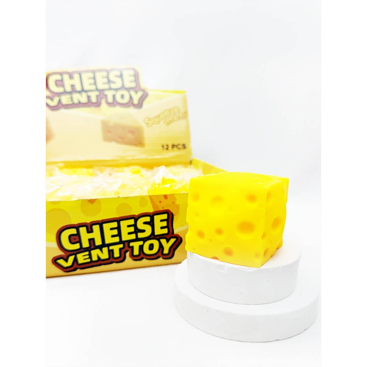 Viral Cheese Cube Squishy Toy