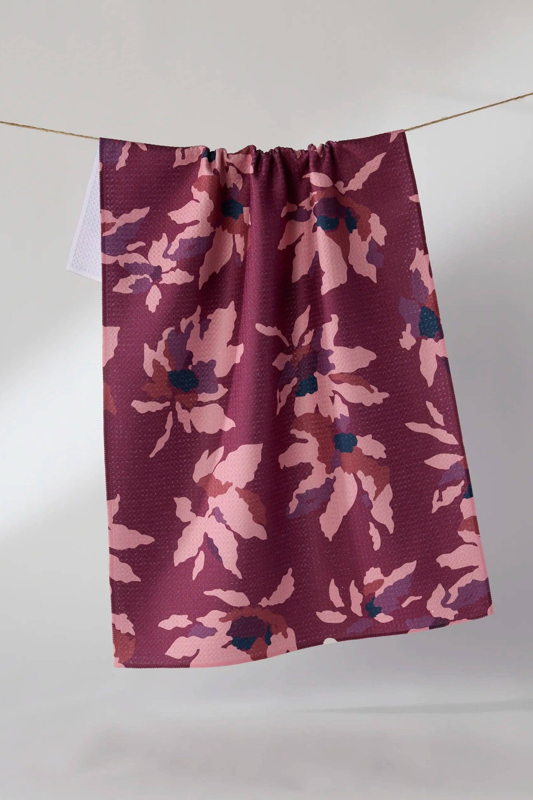 Geometry Mulberry Bloom Tea Towel