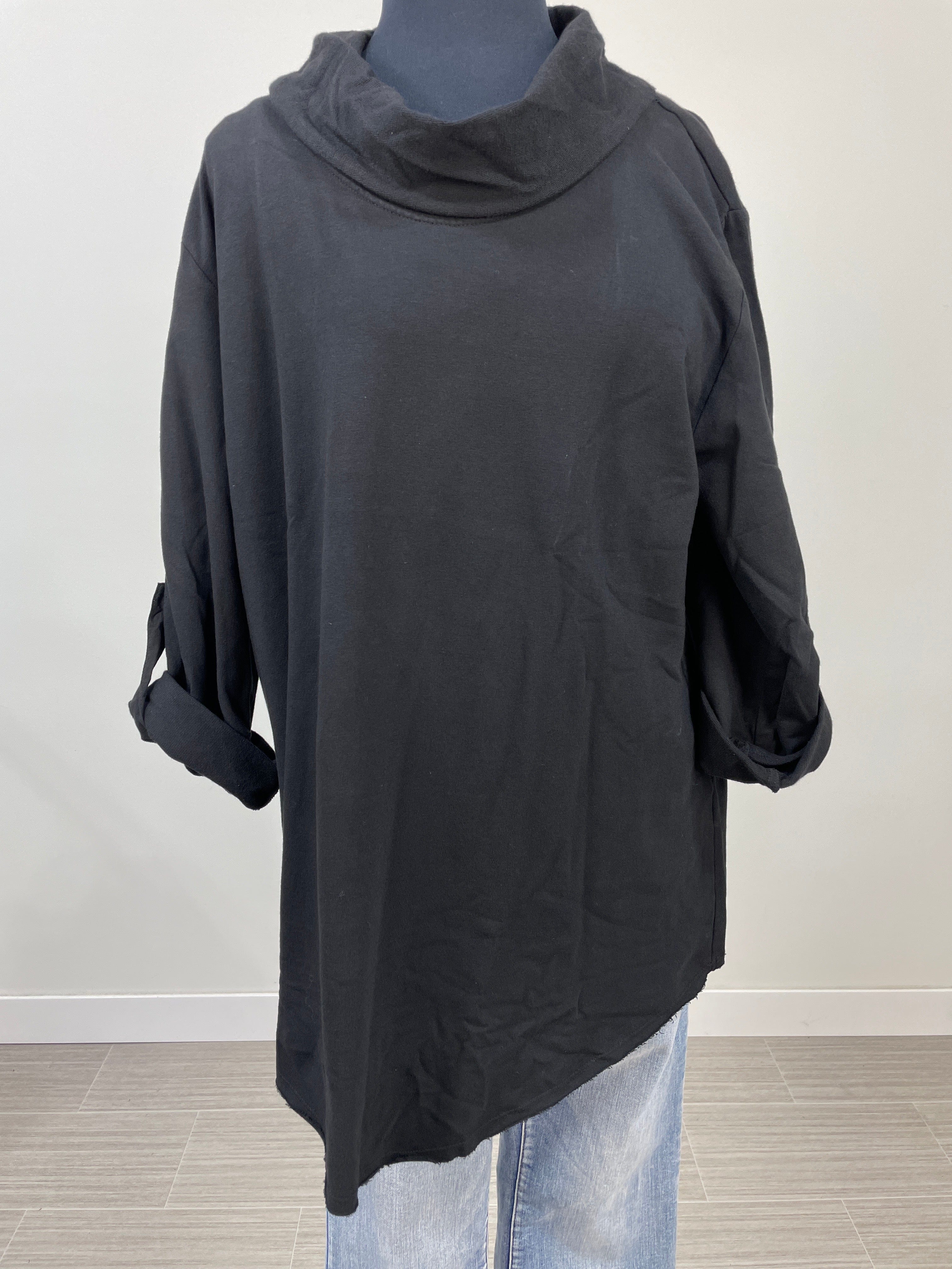 Black Cowl Neck Tunic