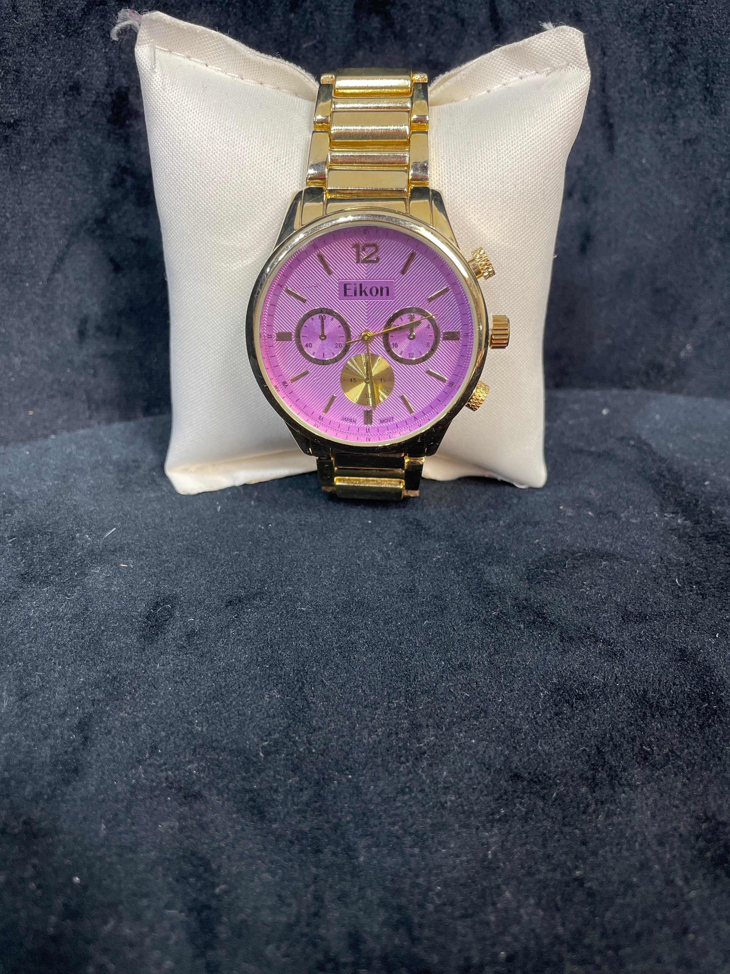 Gold & Purple Watch