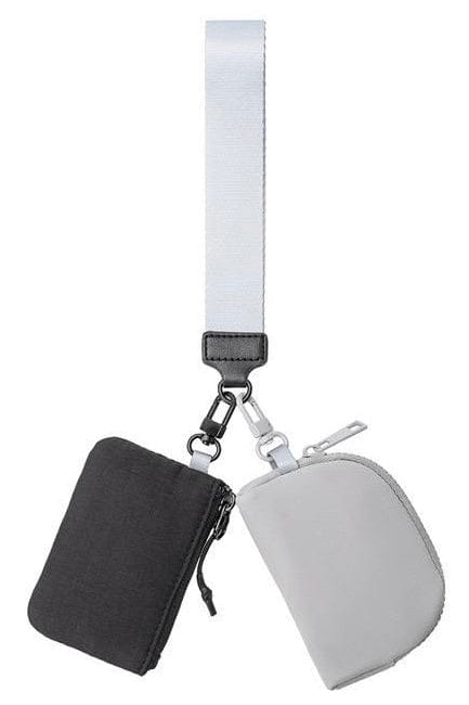 Black & Gray Dual Pouch Wristlet