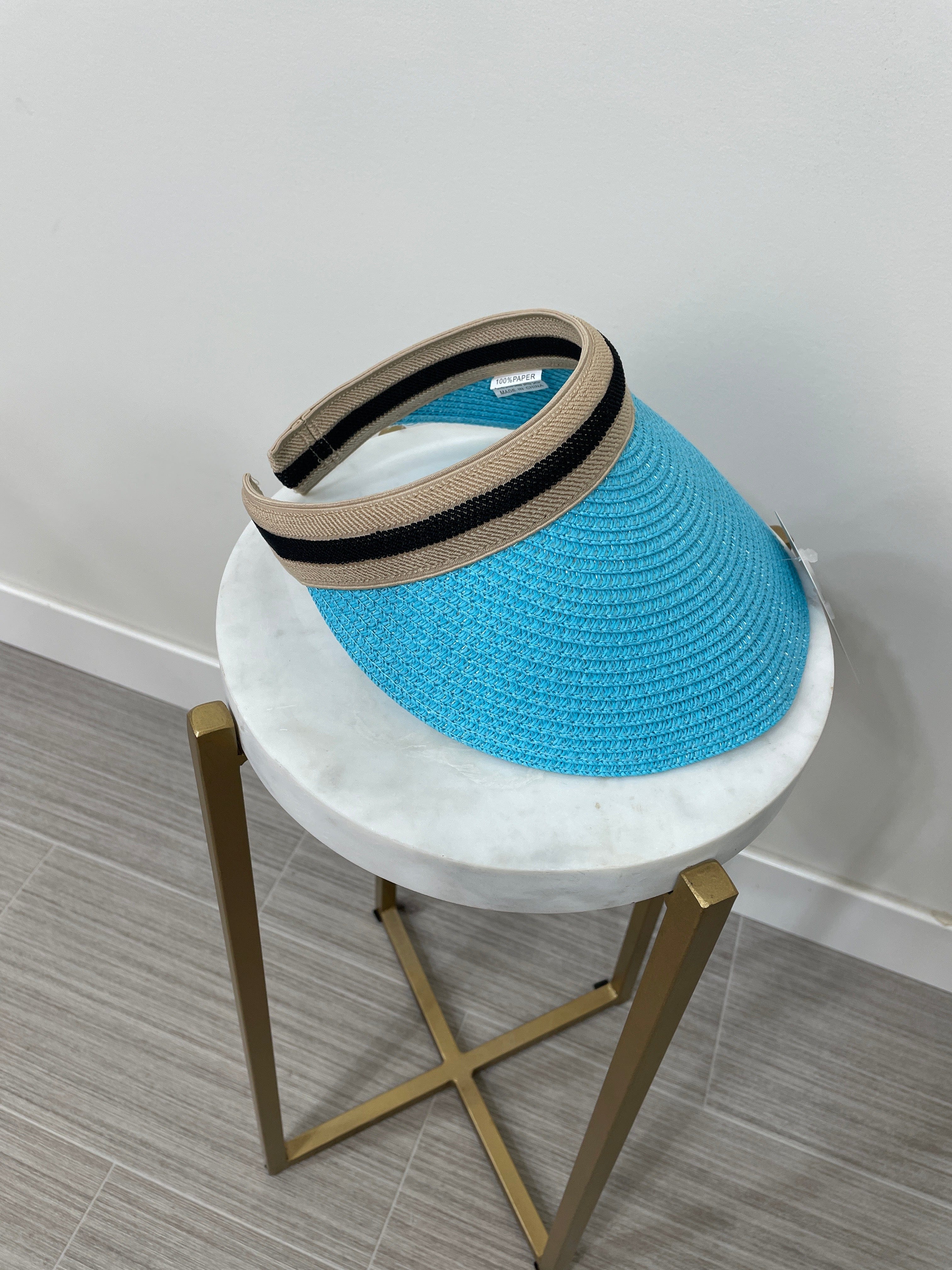 Turquoise Woven Visor