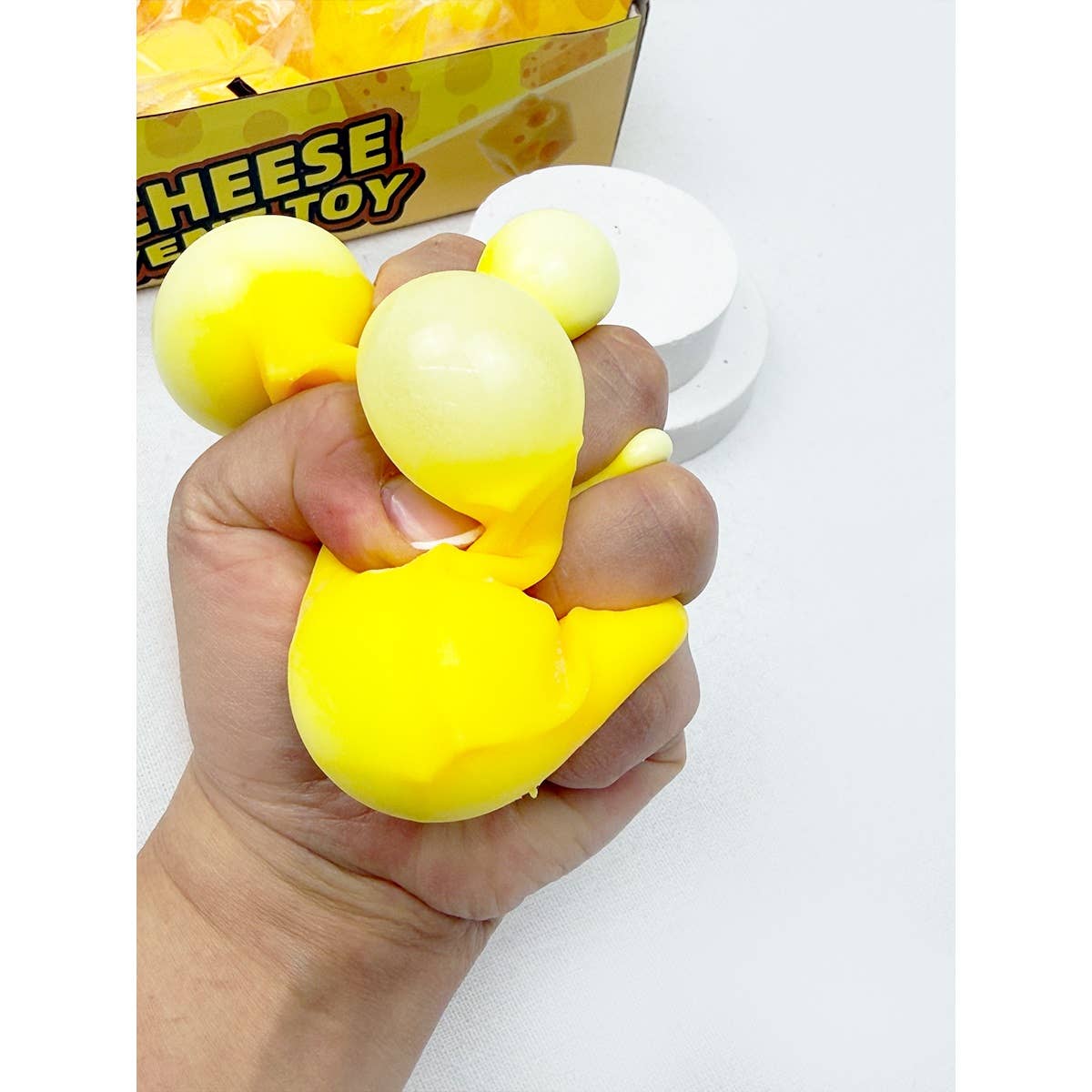 Viral Cheese Cube Squishy Toy