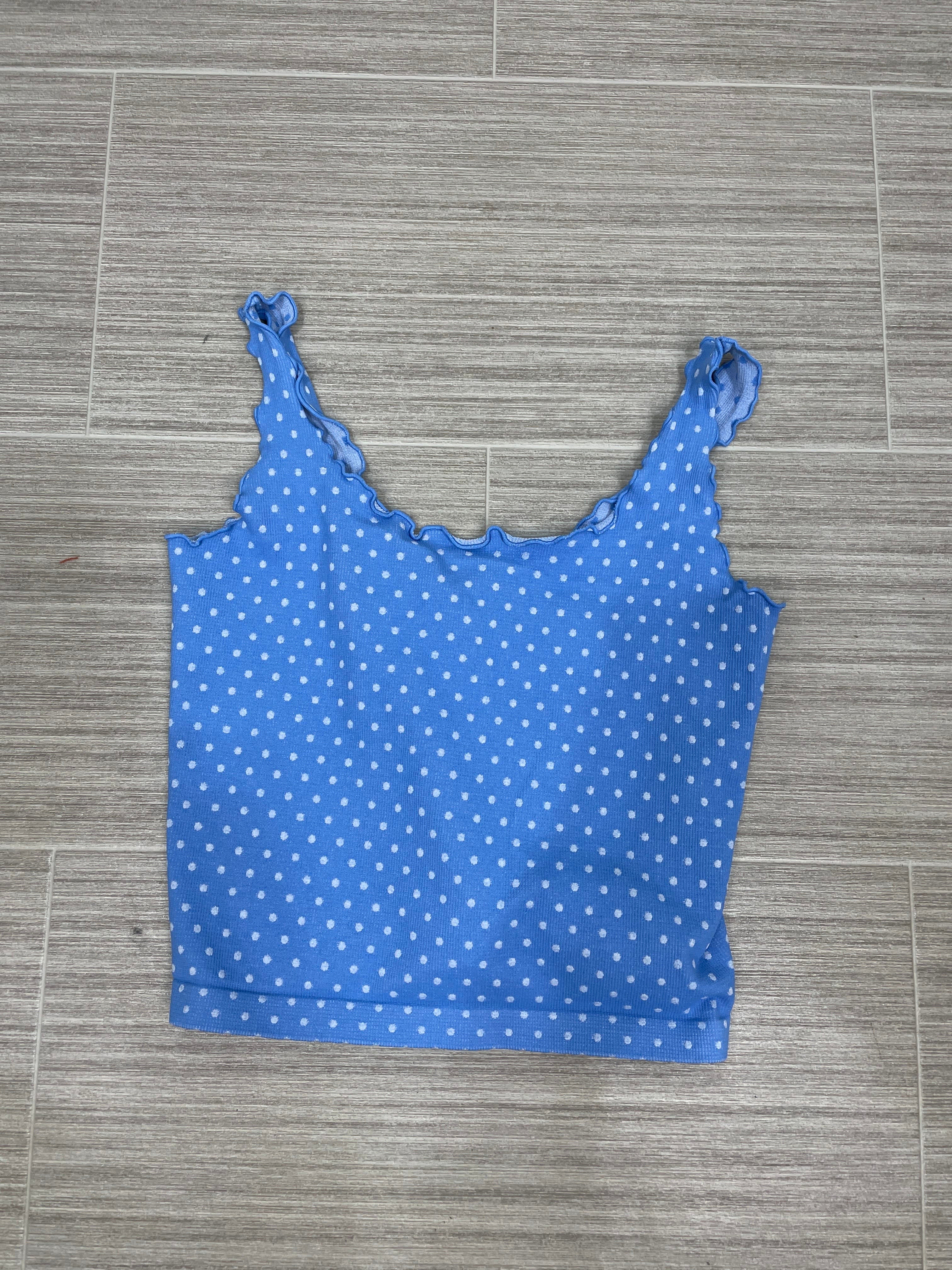 Marina Polka Dot Edge Crop Top