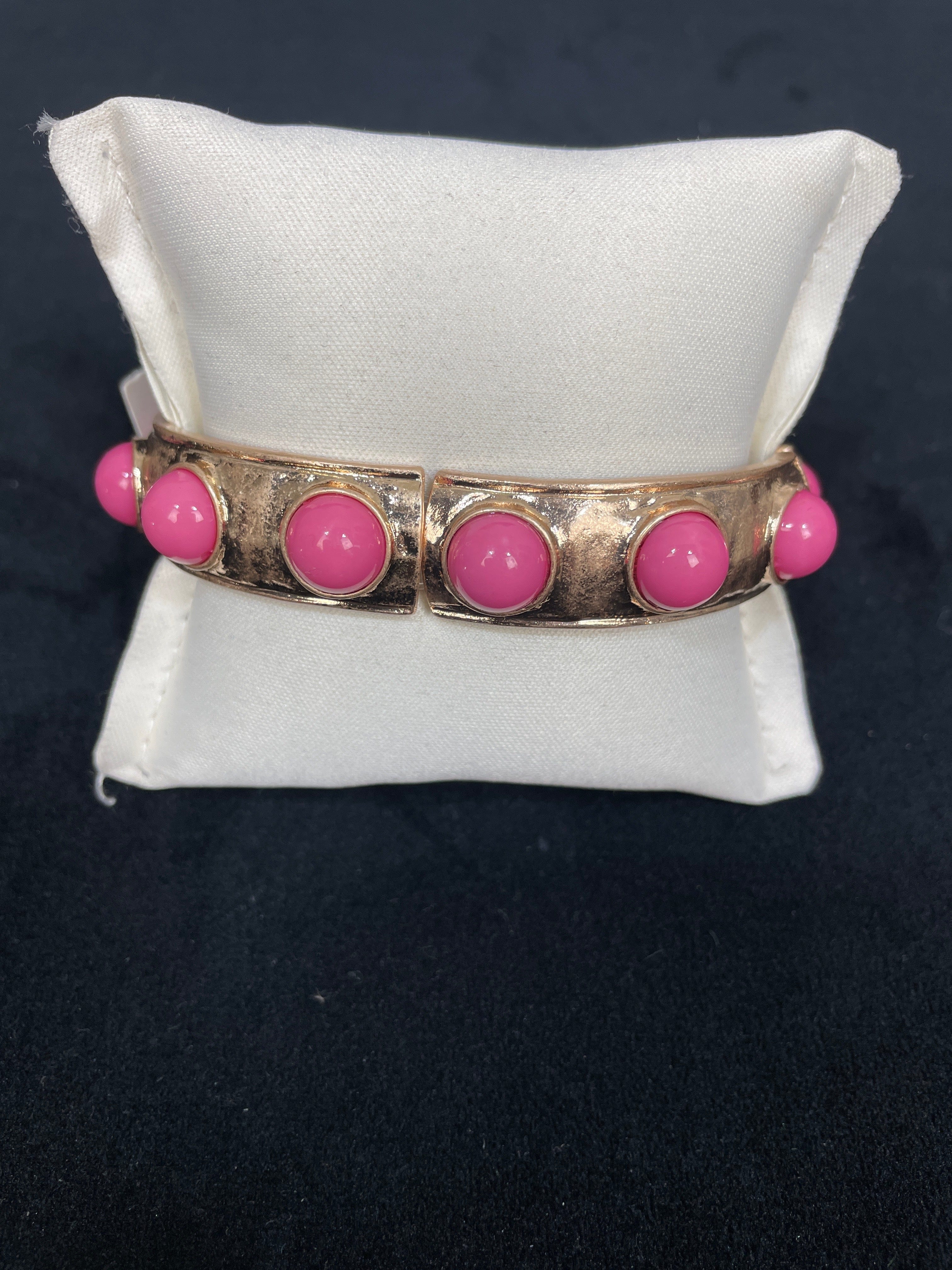 Pink Bubble Stretch Bangle Bracelet