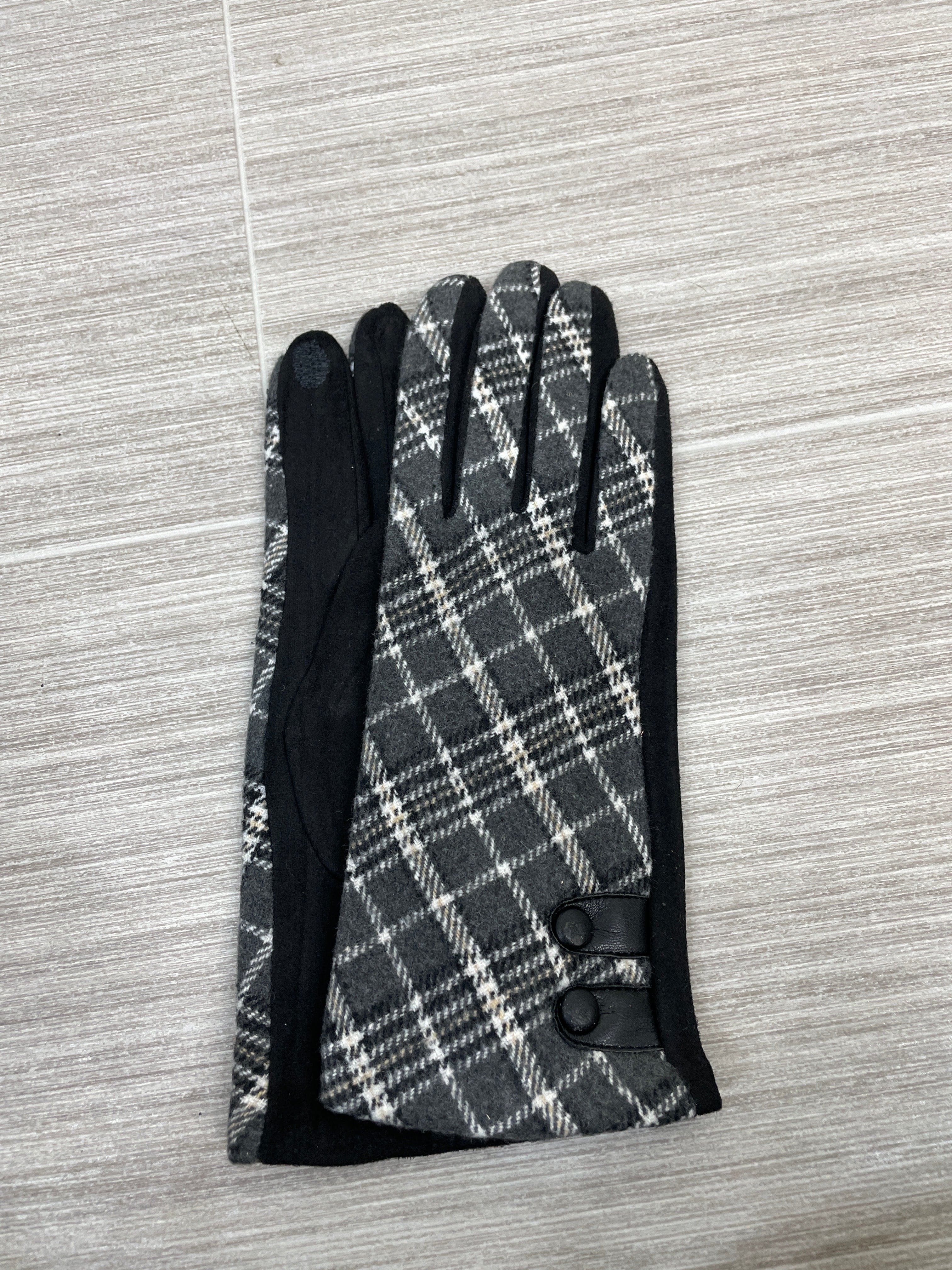 Black Argyle Plaid Glove