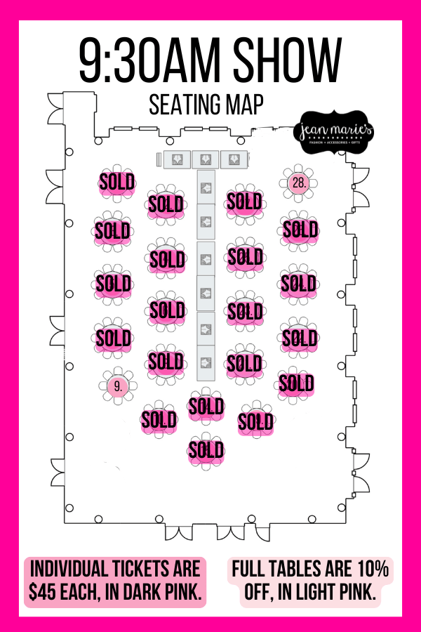 Spring Fashion Show 2026 9:30 AM SHOW - Individual Ticket Sales