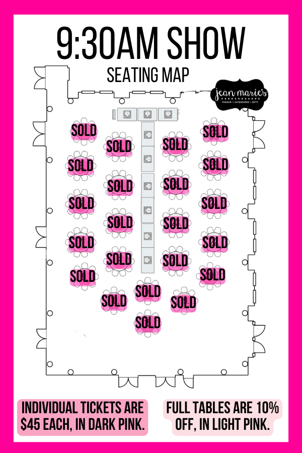 Spring Fashion Show 2026 9:30 AM SHOW - Individual Ticket Sales