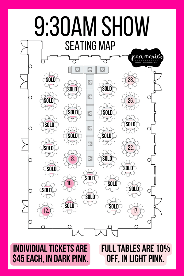 Holiday Fashion Show 2024 9:30 AM SHOW - Individual Ticket Sales