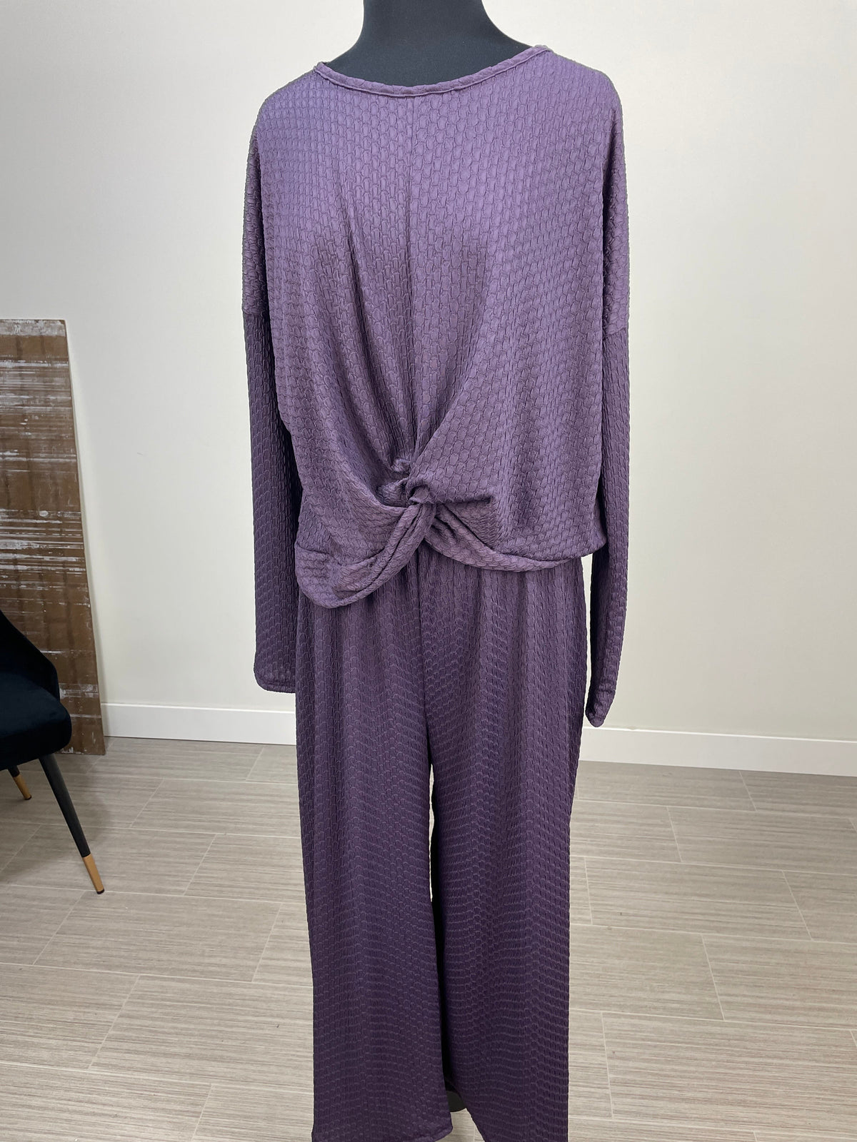 Eggplant Twist Front Textured Set