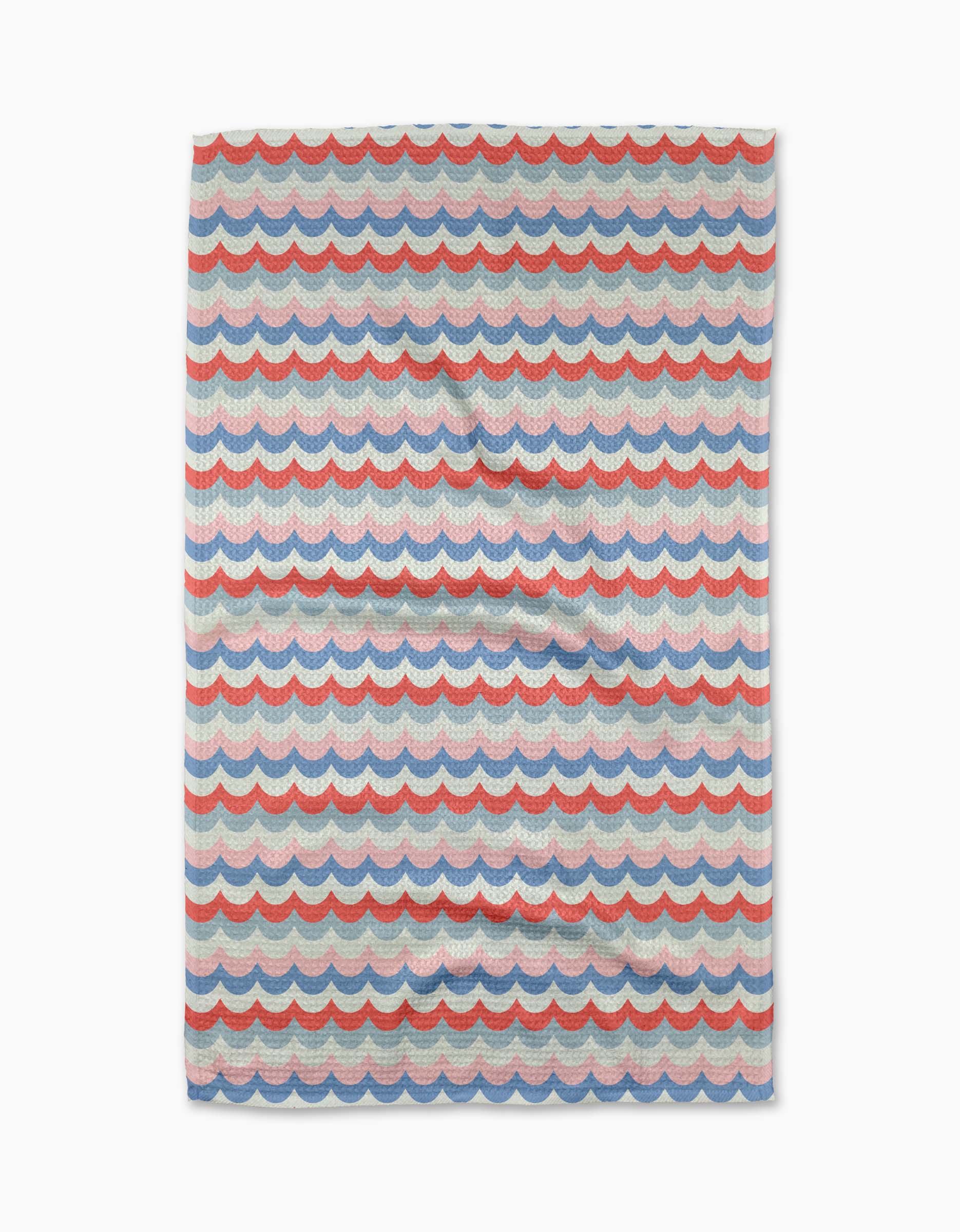 Geometry Scallop Stripes Tea Towel