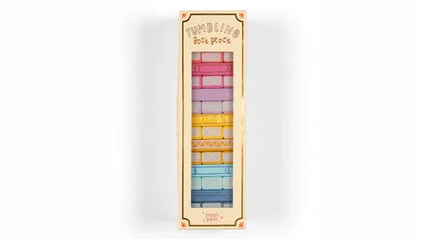 Tumbling Book Stack - Wooden Block Game