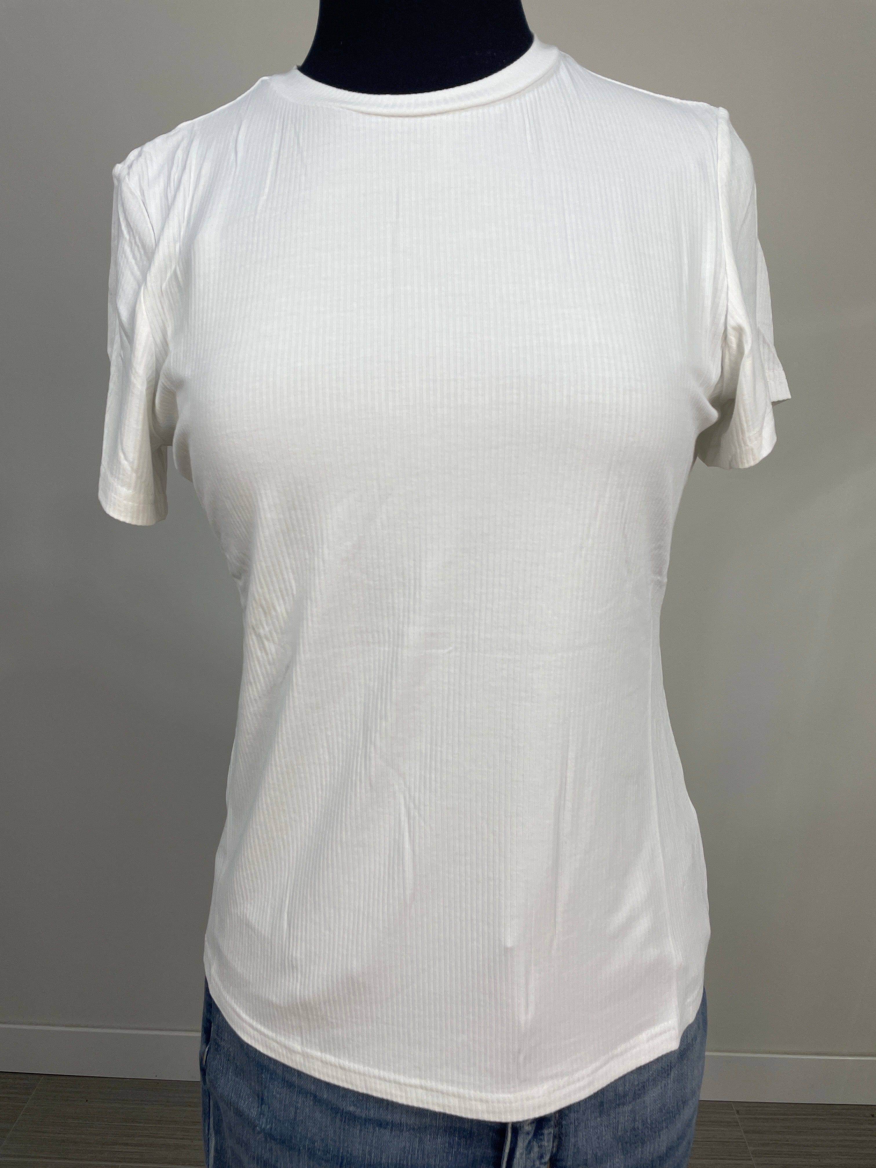 Ivory Shortsleeve Ribbed Tee
