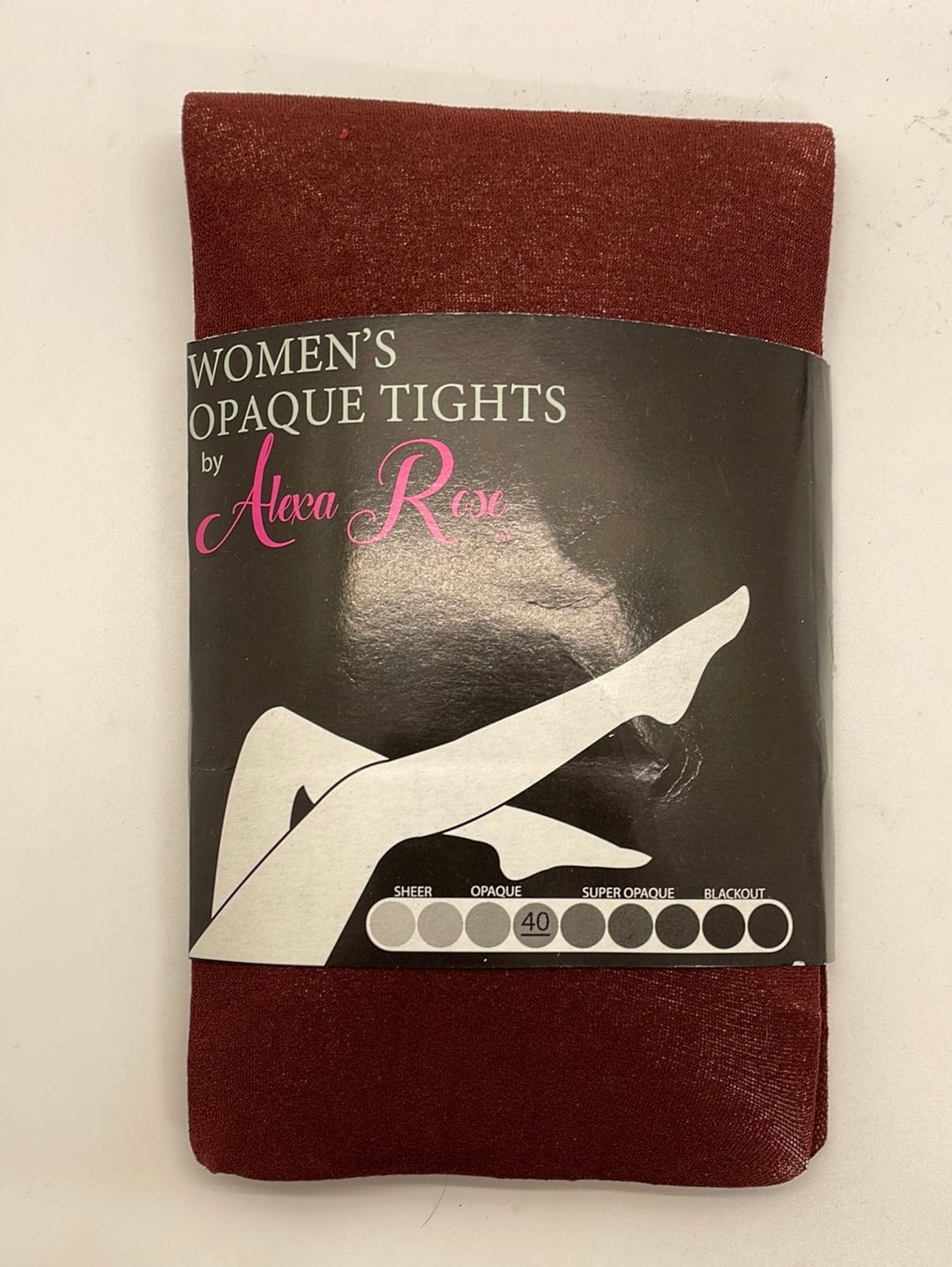 Burgundy Ladies Nylon Tight