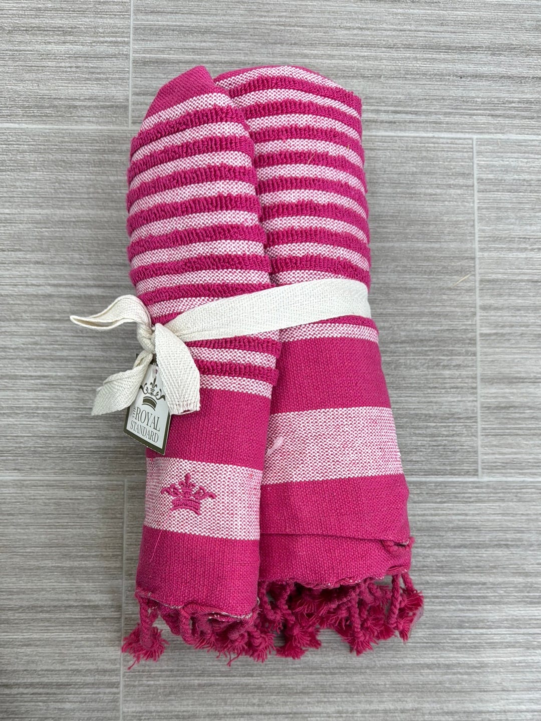 Pink Bahama Stripe Beach Towel
