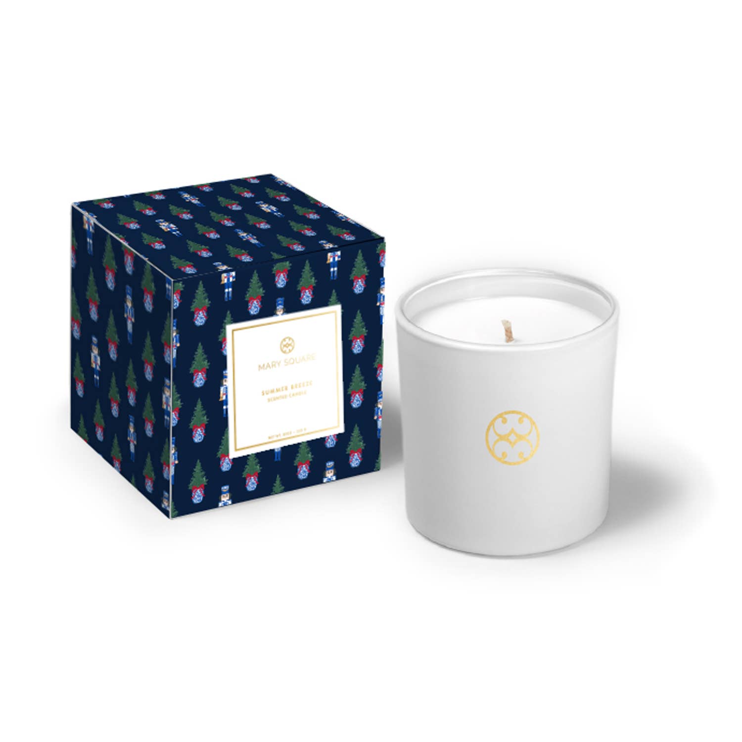 Boxed Candle Frosty Myrrh Chinoiserie Tree