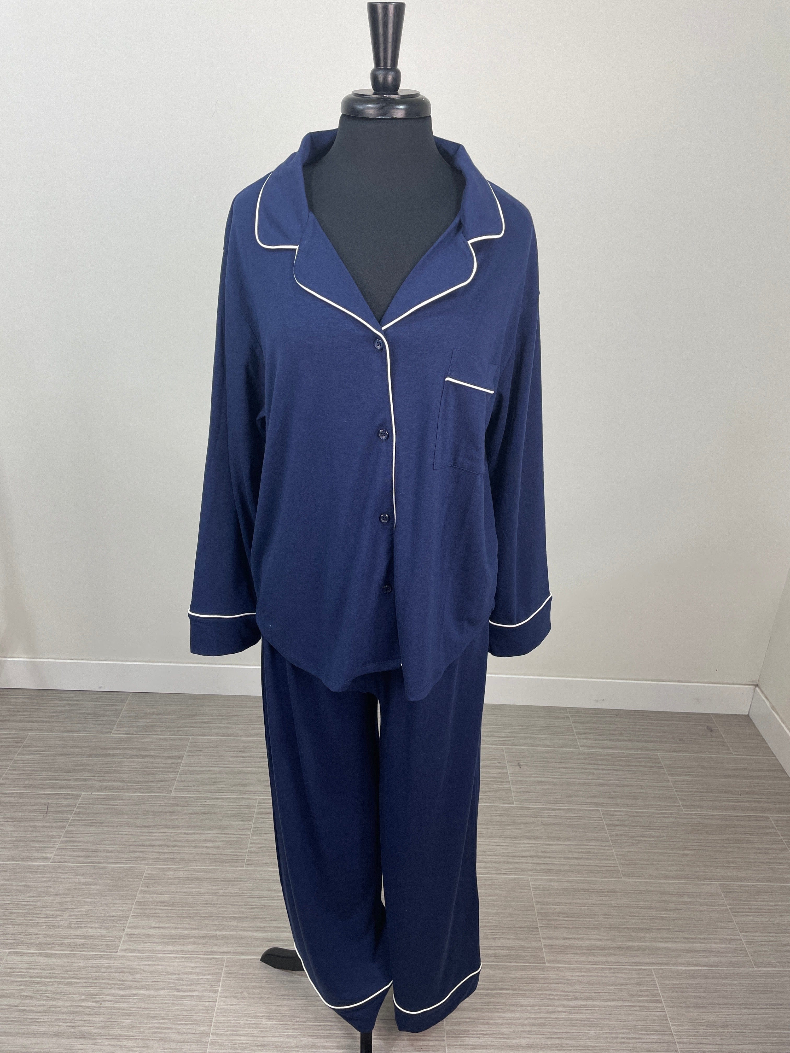Navy Pajama Longsleeve Set