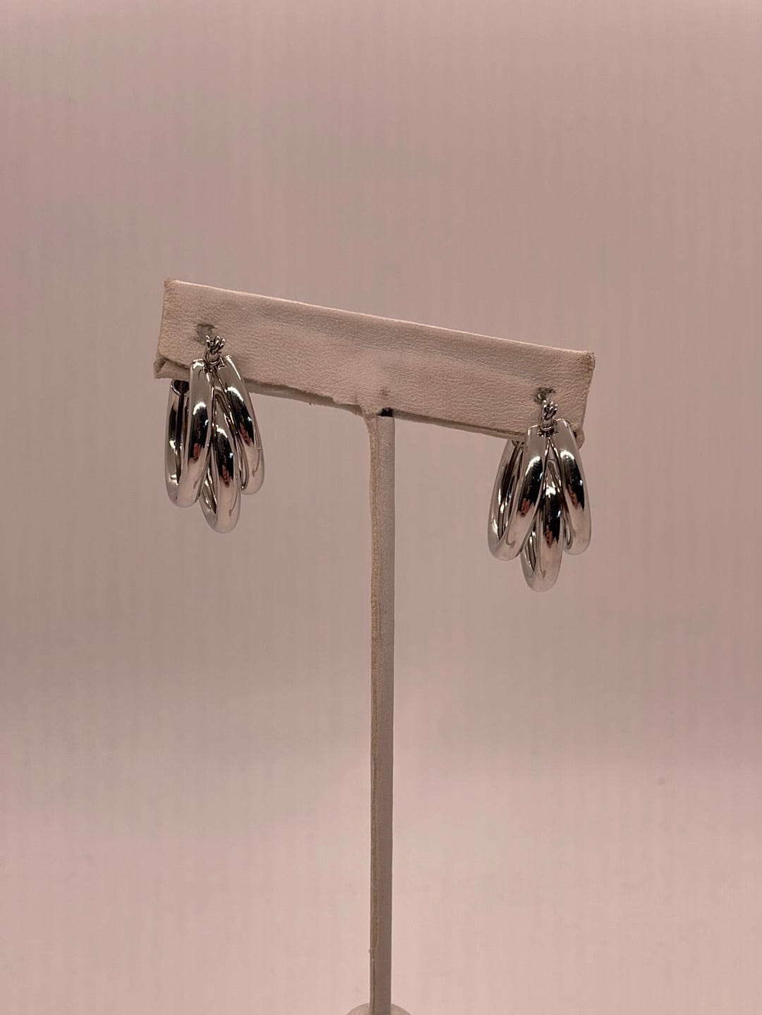 Silver Triple Hoop Earring