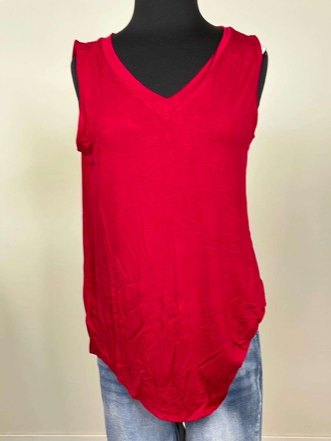 Burgundy Luxe VNeck Sleeveless Top