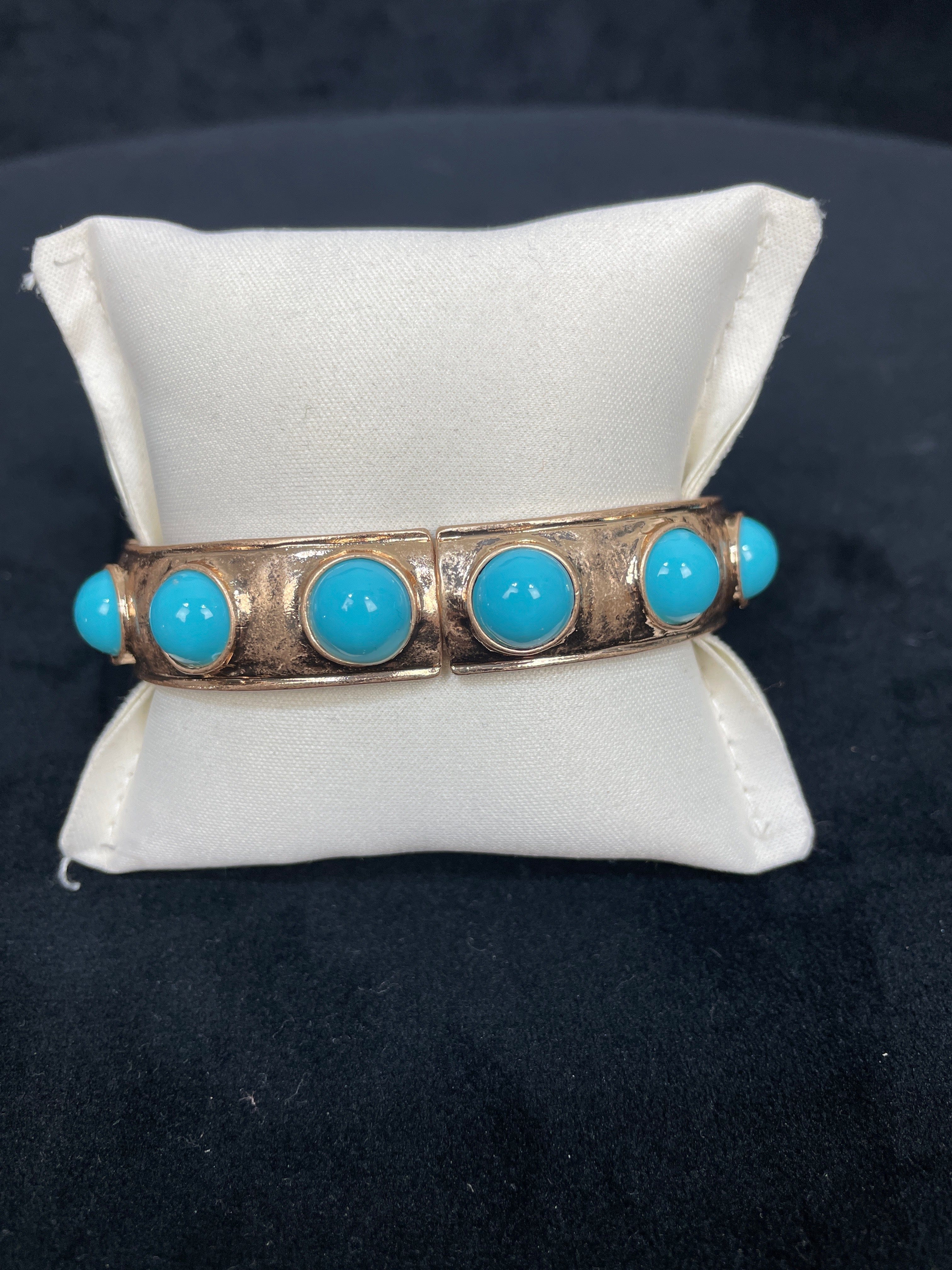 Turquoise Bubble Stretch Bangle Bracelet
