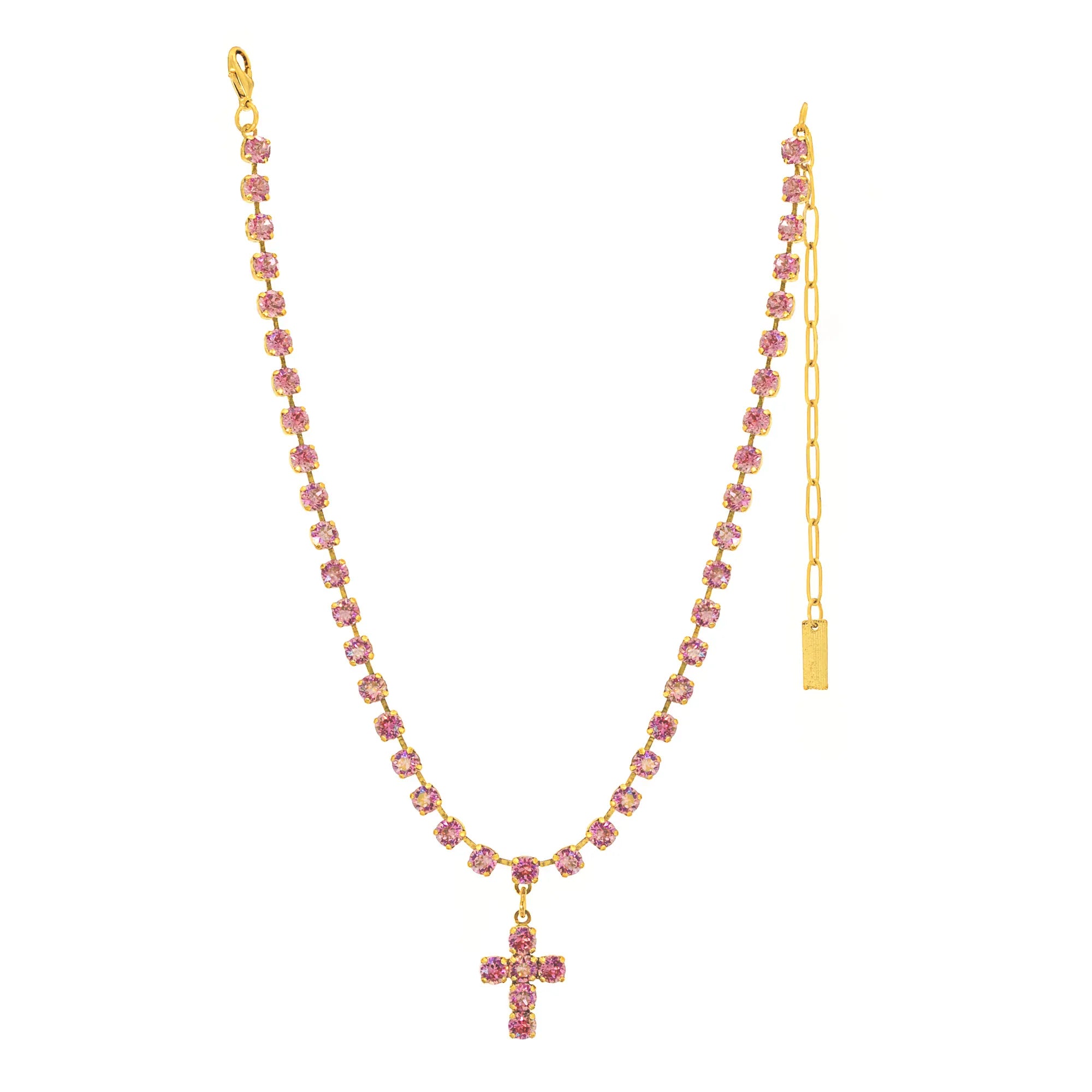 Baby Donatella Necklace: Light Rose Glimmer